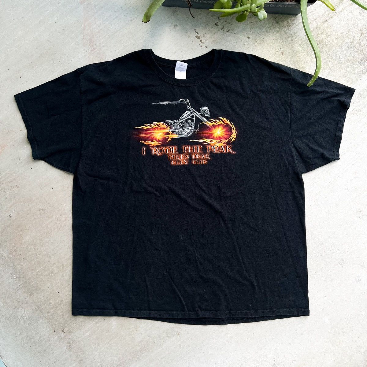 Vintage Biker “I rode to Pike’s Peak” Motorcycle Tee XXXL Size US XXL / EU 58 / 5 - 2 Thumbnail