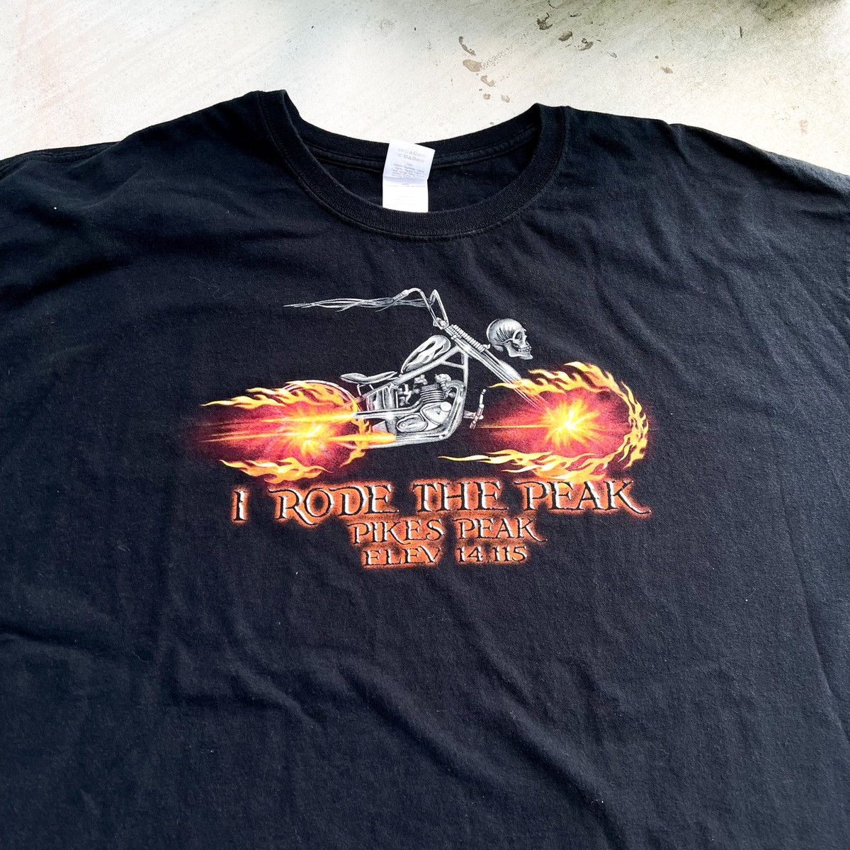Vintage Biker “I rode to Pike’s Peak” Motorcycle Tee XXXL Size US XXL / EU 58 / 5 - 3 Thumbnail