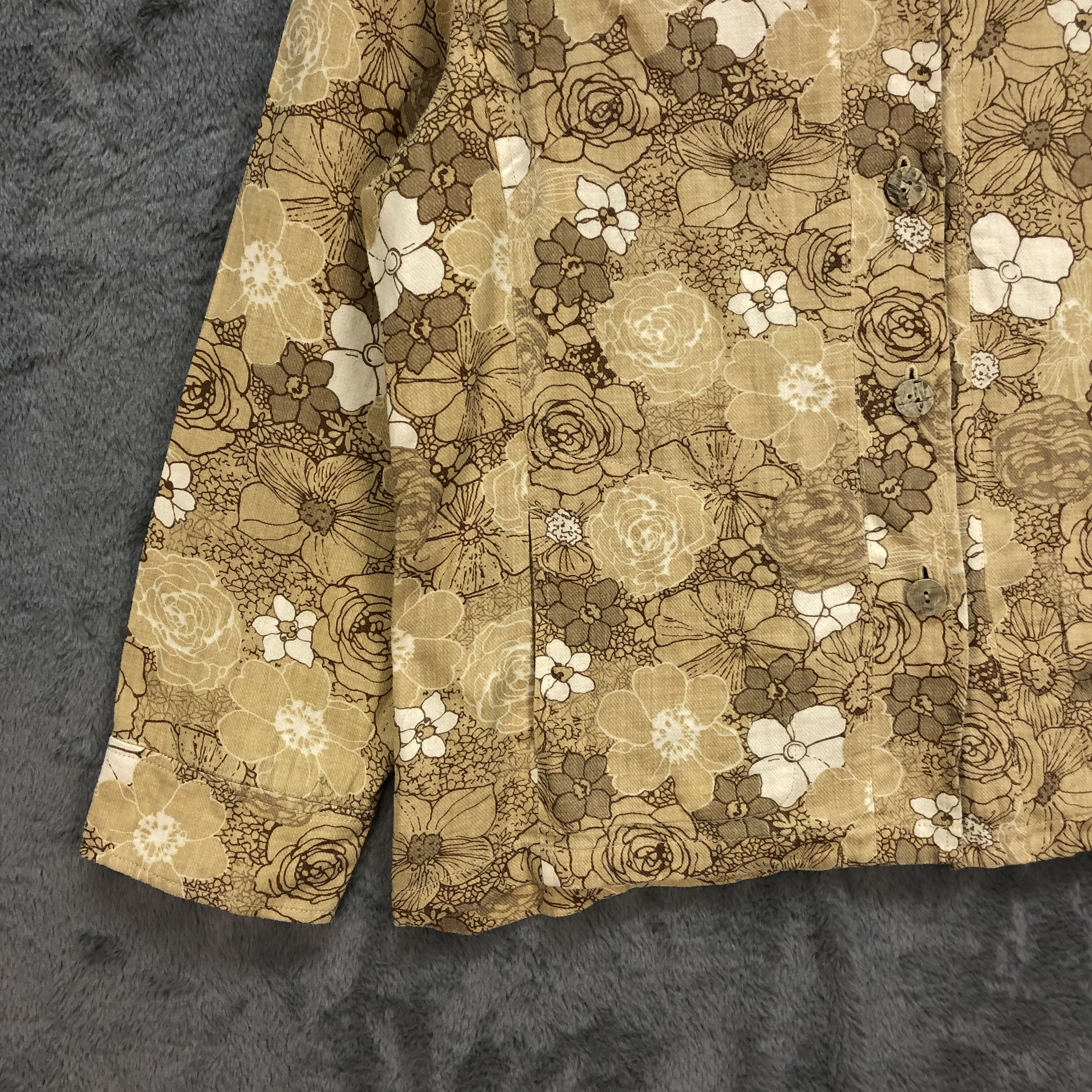 Longchamp LONGCHAMP FLOWERS FULLPRINT SHIRT #6090-44 Size M / US 6-8 / IT 42-44 - 4 Thumbnail