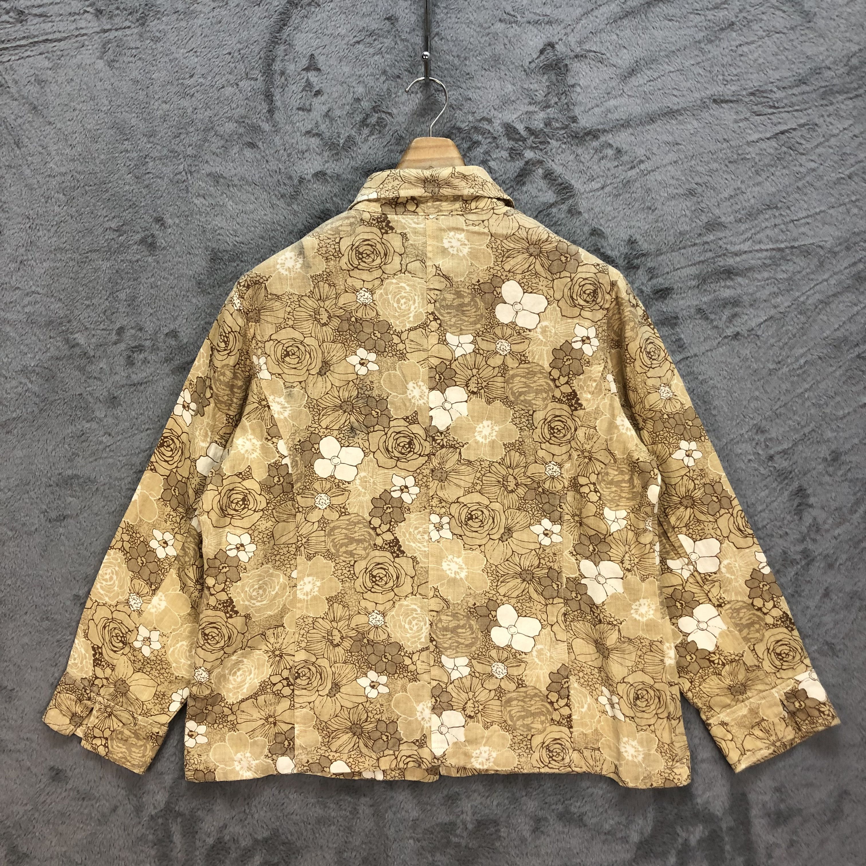 Longchamp LONGCHAMP FLOWERS FULLPRINT SHIRT #6090-44 Size M / US 6-8 / IT 42-44 - 9 Thumbnail