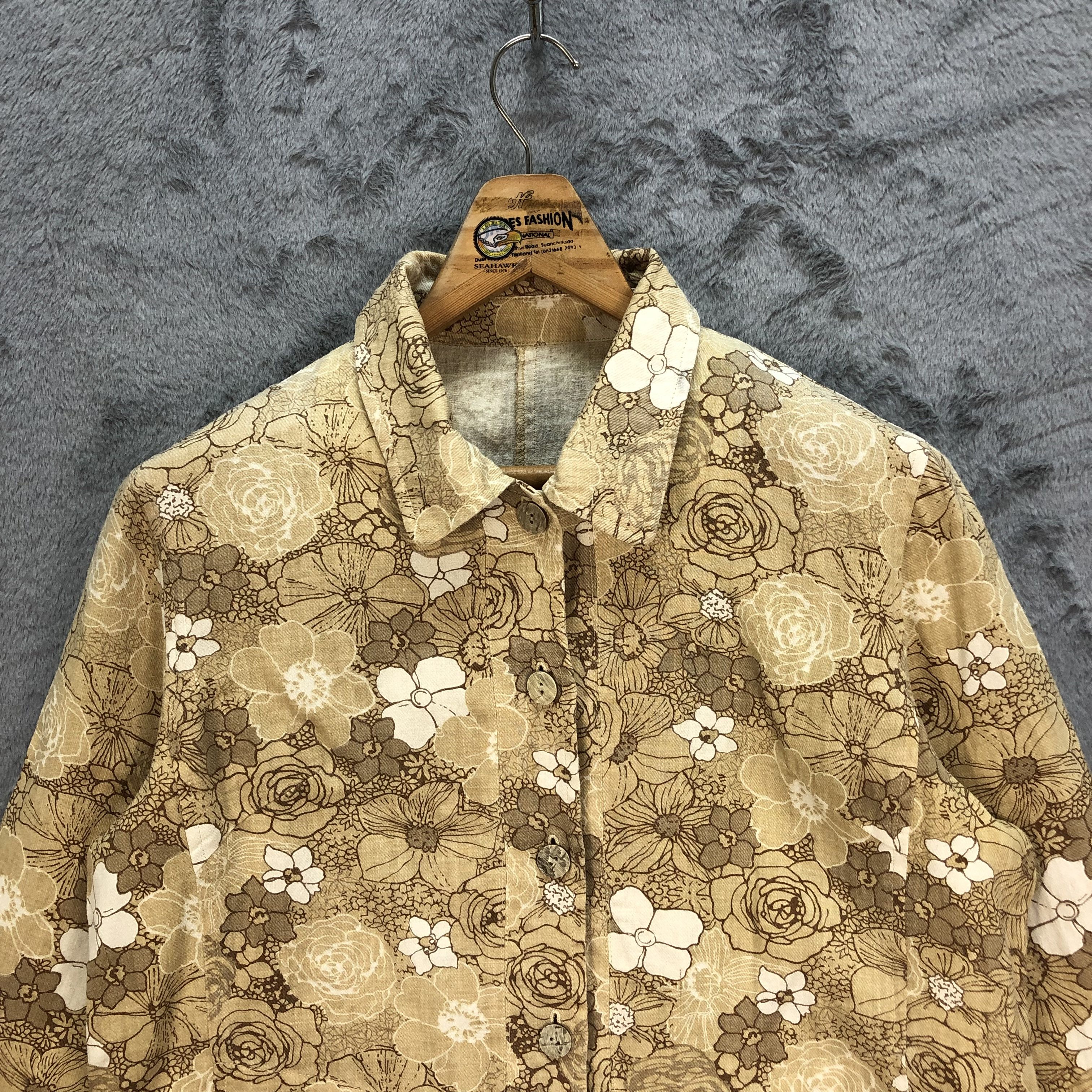 Longchamp LONGCHAMP FLOWERS FULLPRINT SHIRT #6090-44 Size M / US 6-8 / IT 42-44 - 2 Thumbnail