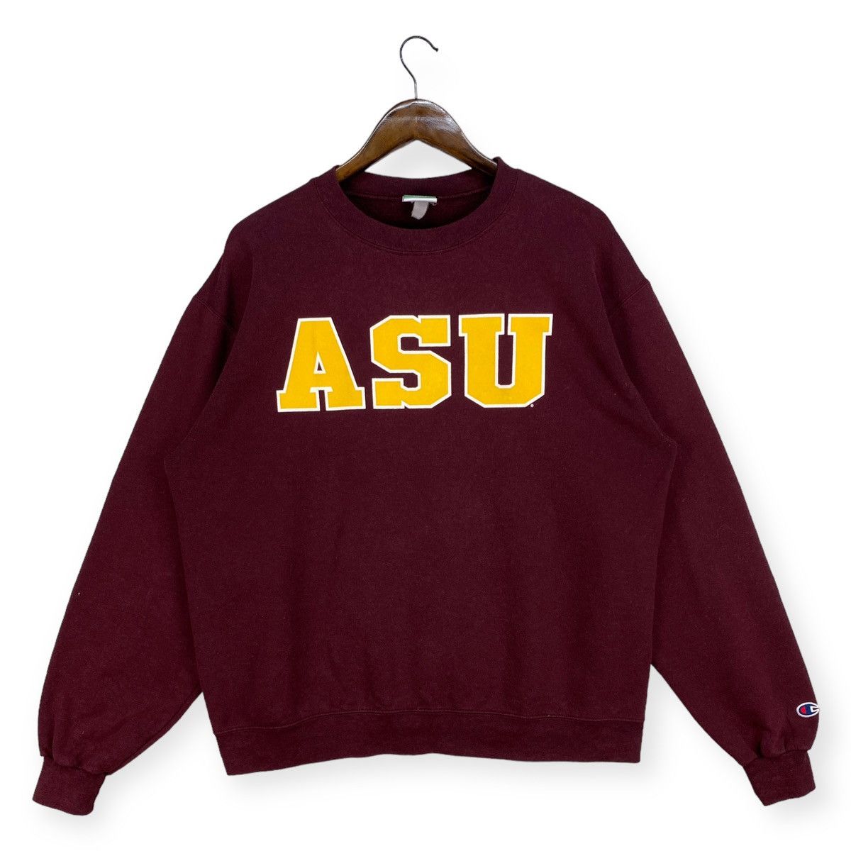 image of Vintage Champion Arizona State University Asu Sweatshirt in Maroon, Men's (Size Large)