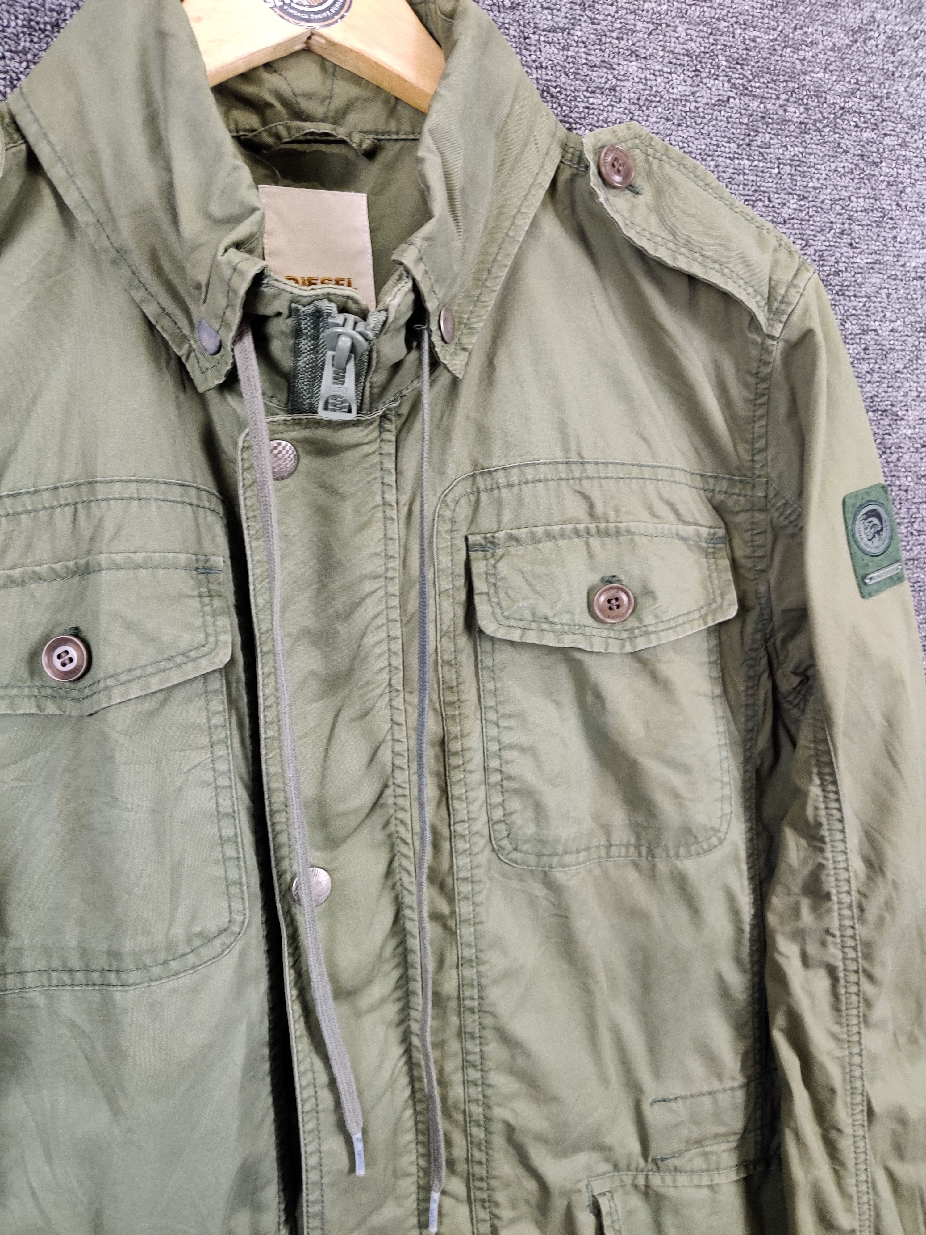 Diesel Vintage Diesel M65 Olive Green Jacket Size US L / EU 52-54 / 3 - 7 Thumbnail