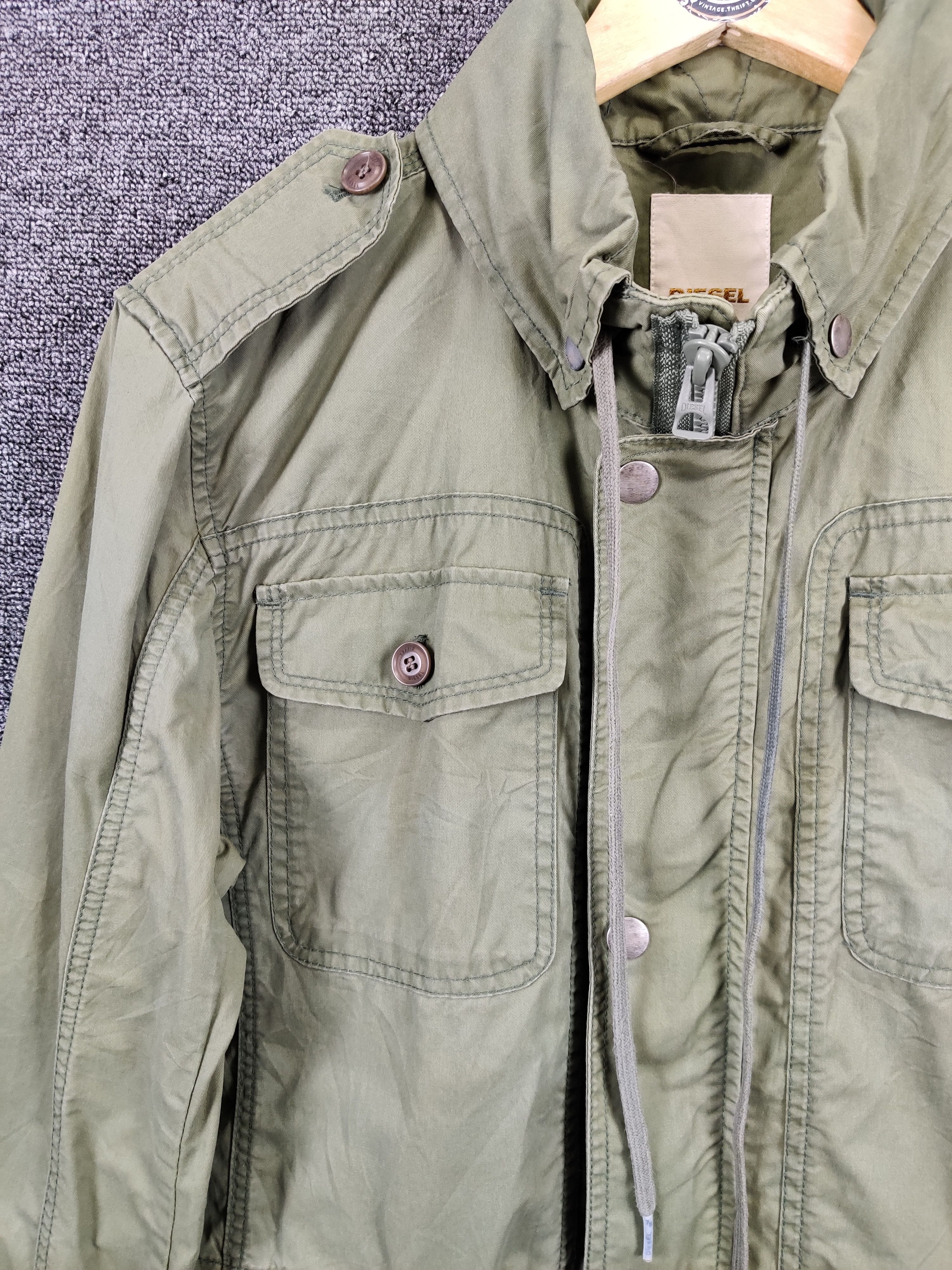 Diesel Vintage Diesel M65 Olive Green Jacket Size US L / EU 52-54 / 3 - 8 Thumbnail