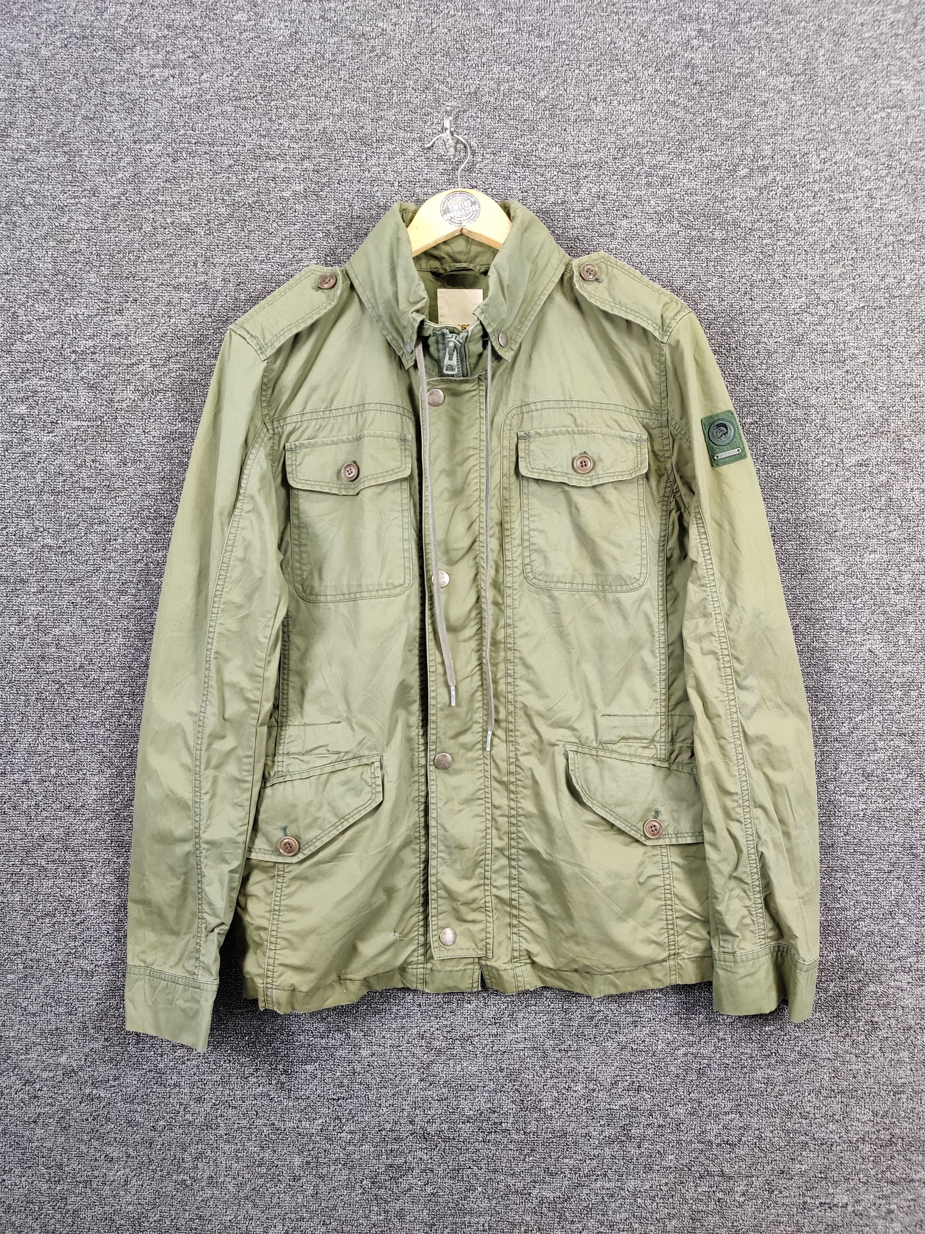 Diesel Vintage Diesel M65 Olive Green Jacket Size US L / EU 52-54 / 3 - 1 Thumbnail