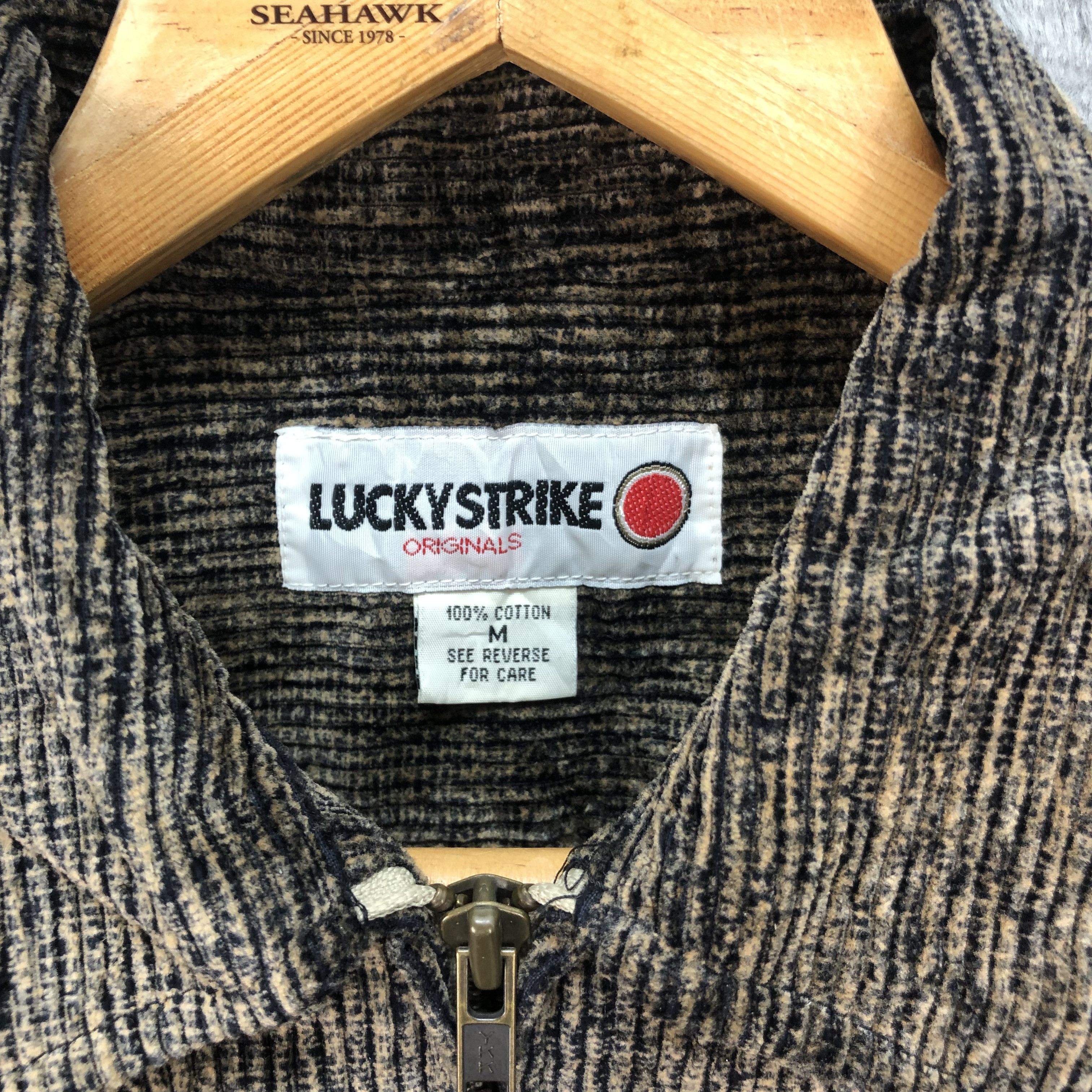 Vintage Vintage Lucky Strike Zipper Work Corduroy Jacket #4631-161 Size US M / EU 48-50 / 2 - 7 Thumbnail