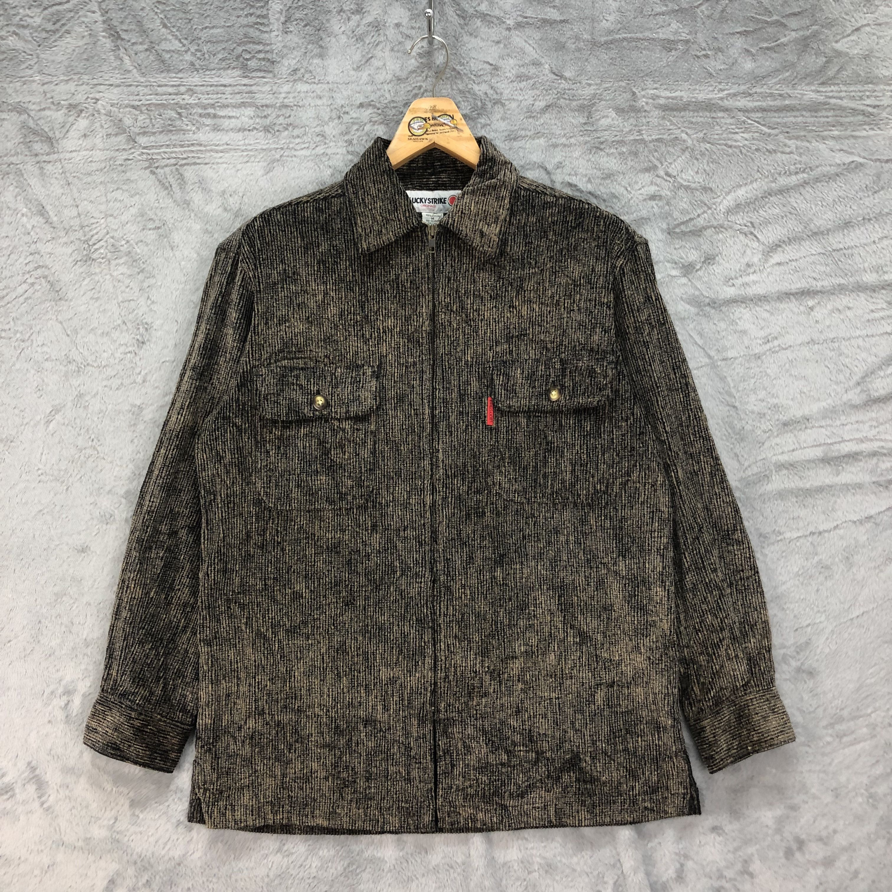 Vintage Vintage Lucky Strike Zipper Work Corduroy Jacket #4631-161 Size US M / EU 48-50 / 2 - 1 Thumbnail