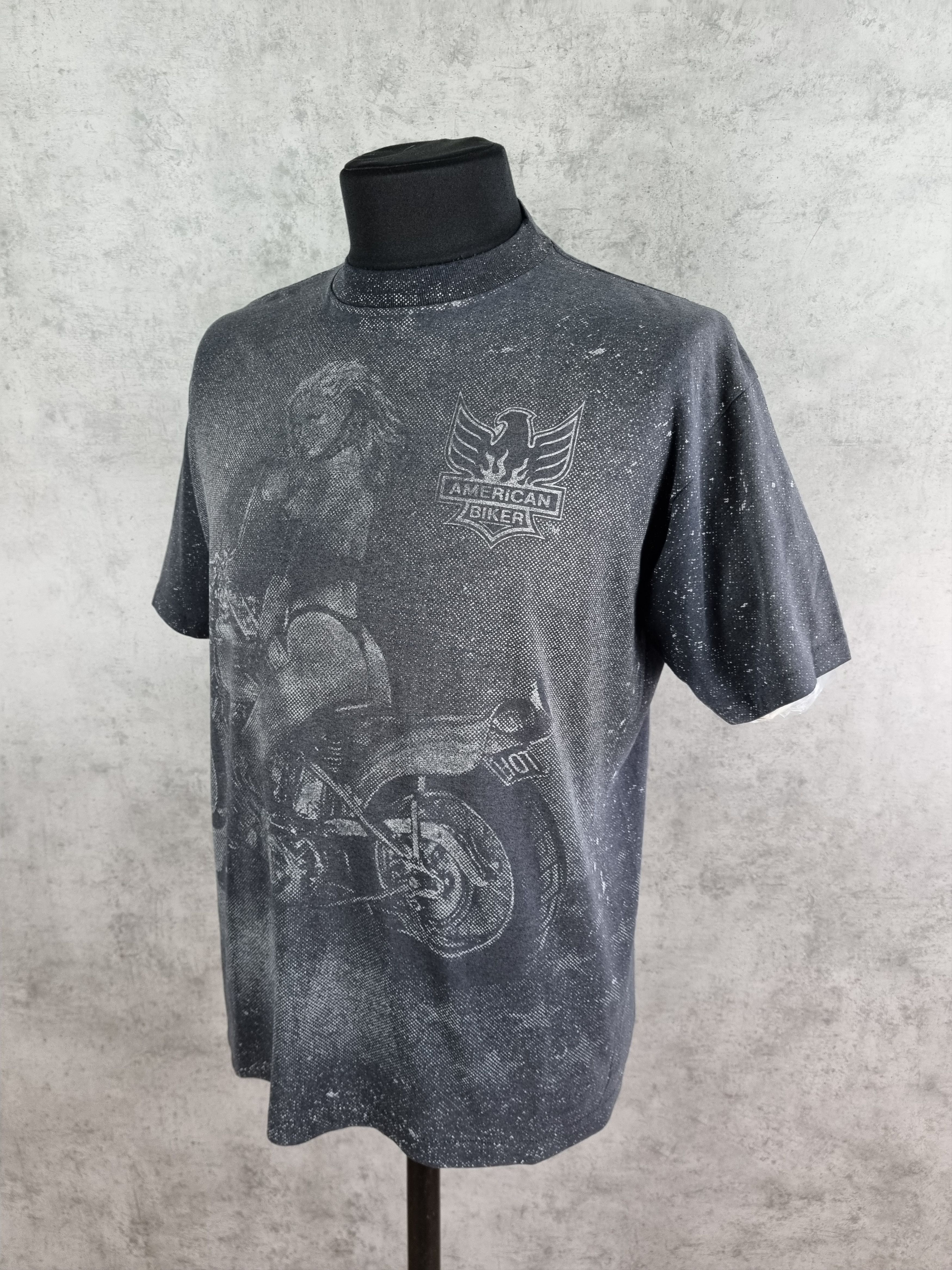 Harley Davidson × Vintage 80s 3D Emblem American Biker Thrashed Tee made in USA Size US XL / EU 56 / 4 - 6 Thumbnail