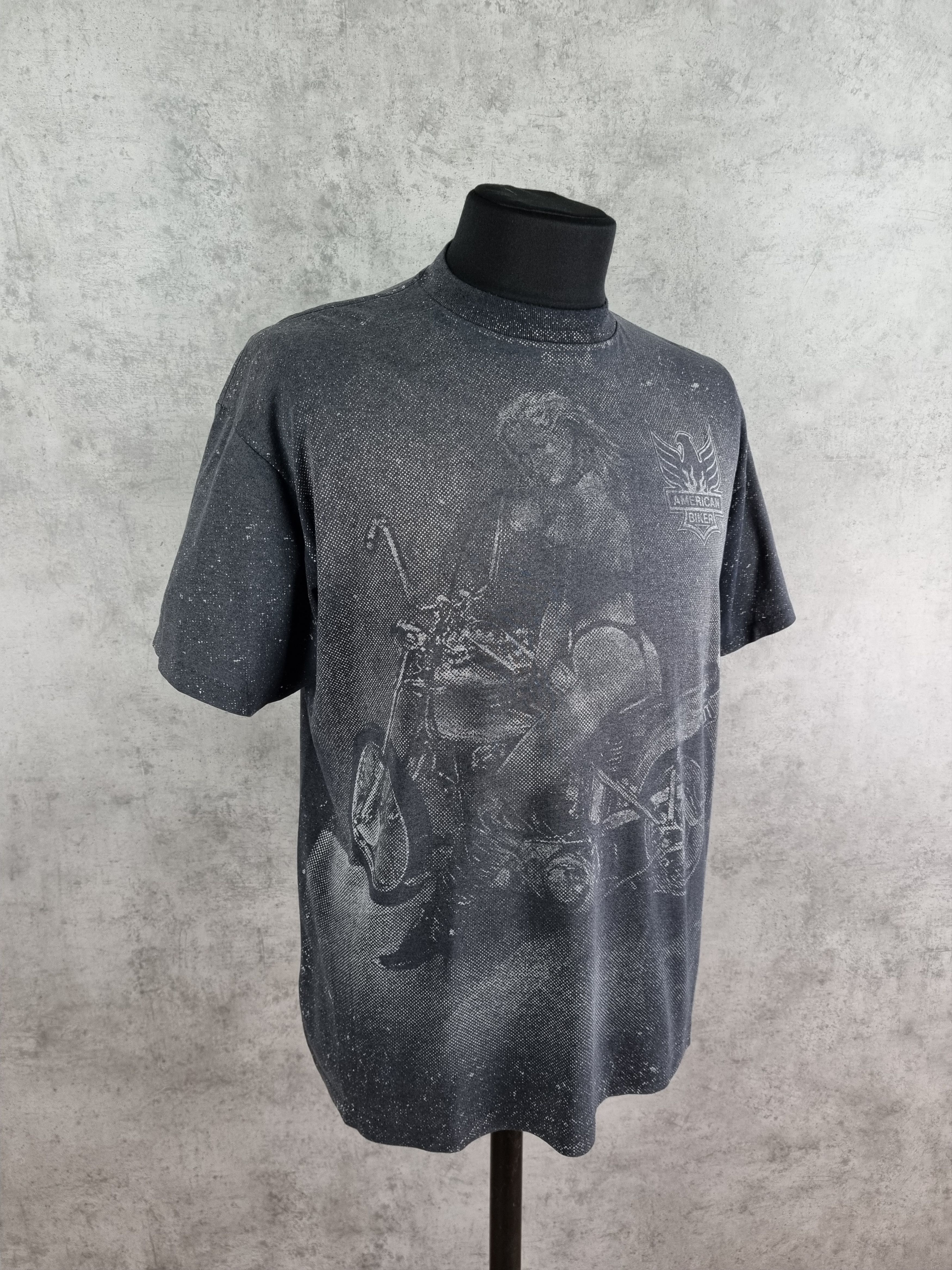 Harley Davidson × Vintage 80s 3D Emblem American Biker Thrashed Tee made in USA Size US XL / EU 56 / 4 - 8 Thumbnail
