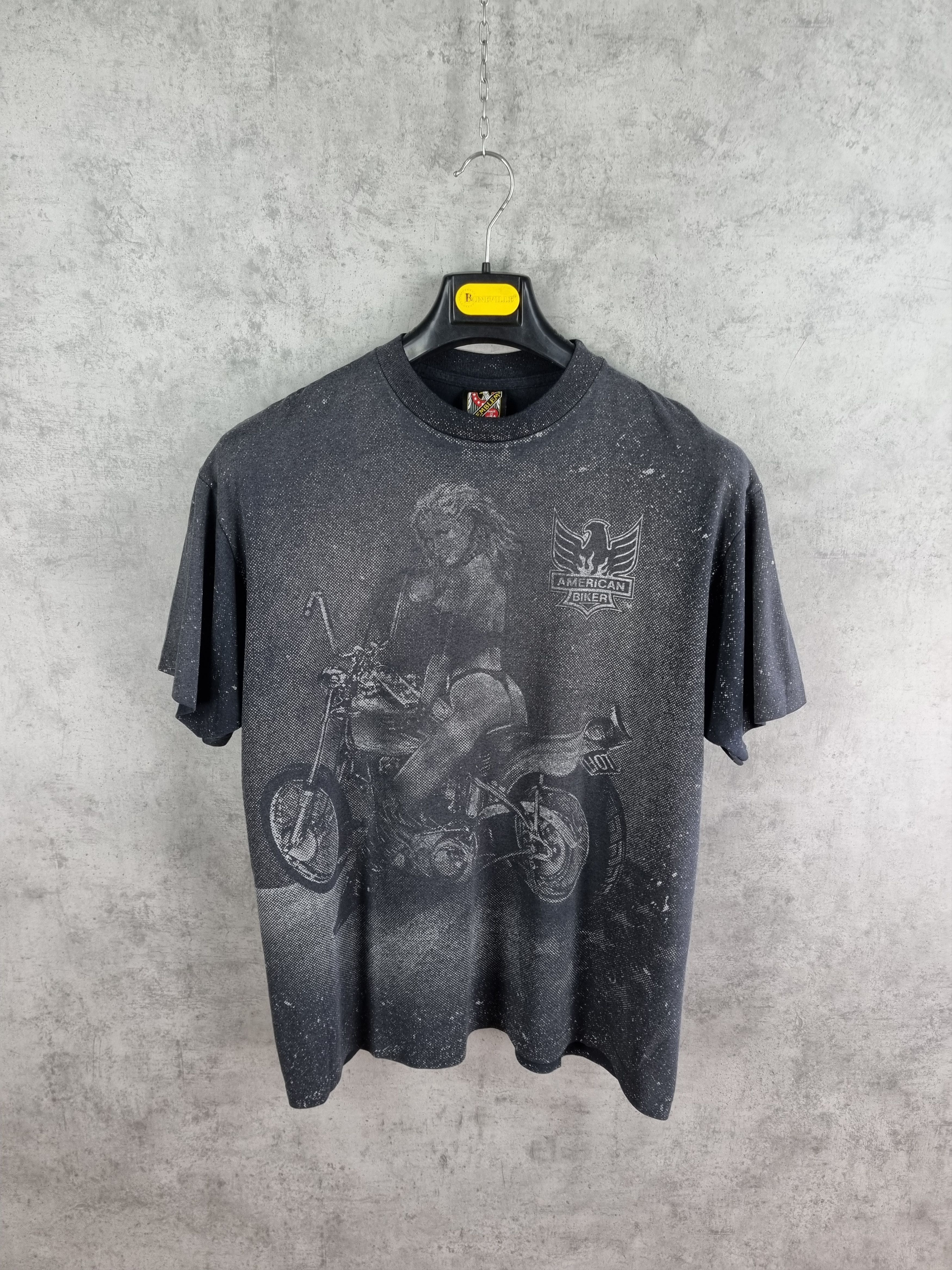Harley Davidson × Vintage 80s 3D Emblem American Biker Thrashed Tee made in USA Size US XL / EU 56 / 4 - 2 Thumbnail