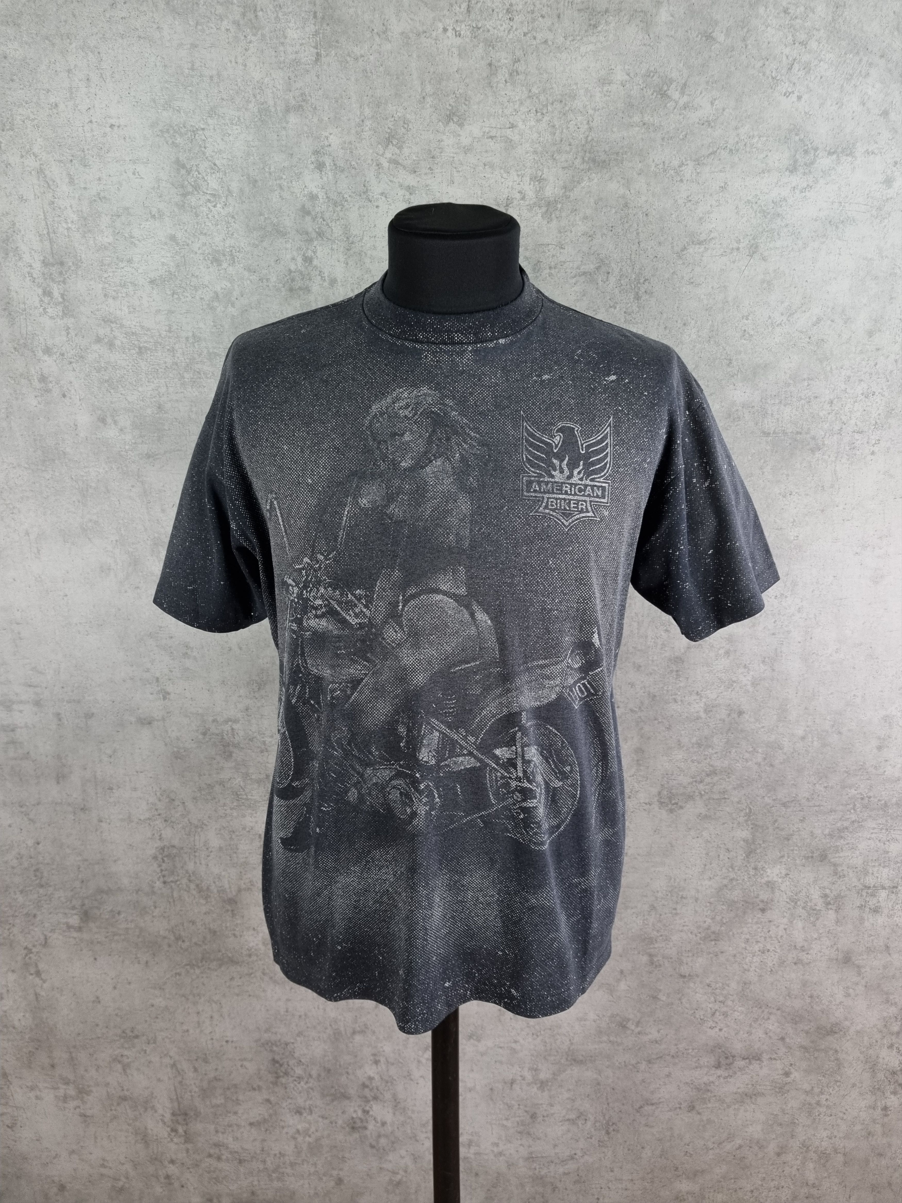 Harley Davidson × Vintage 80s 3D Emblem American Biker Thrashed Tee made in USA Size US XL / EU 56 / 4 - 7 Thumbnail