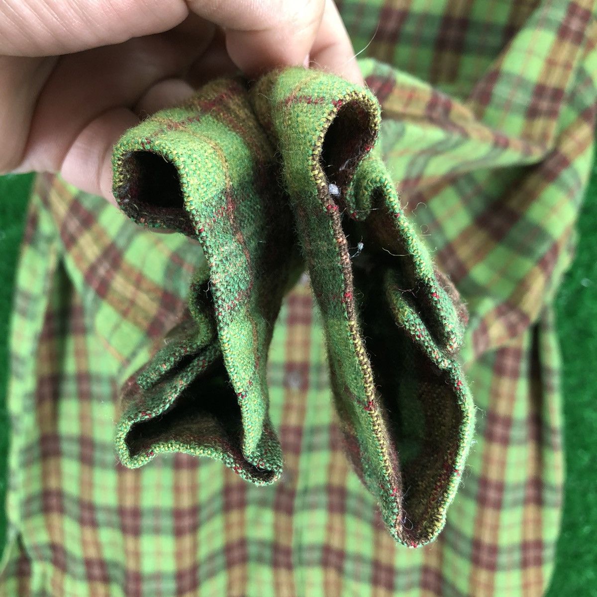 Flannel Vintage 80's Wool Flannel Tartan Check by Florrie Bell Size US M / EU 48-50 / 2 - 10 Thumbnail