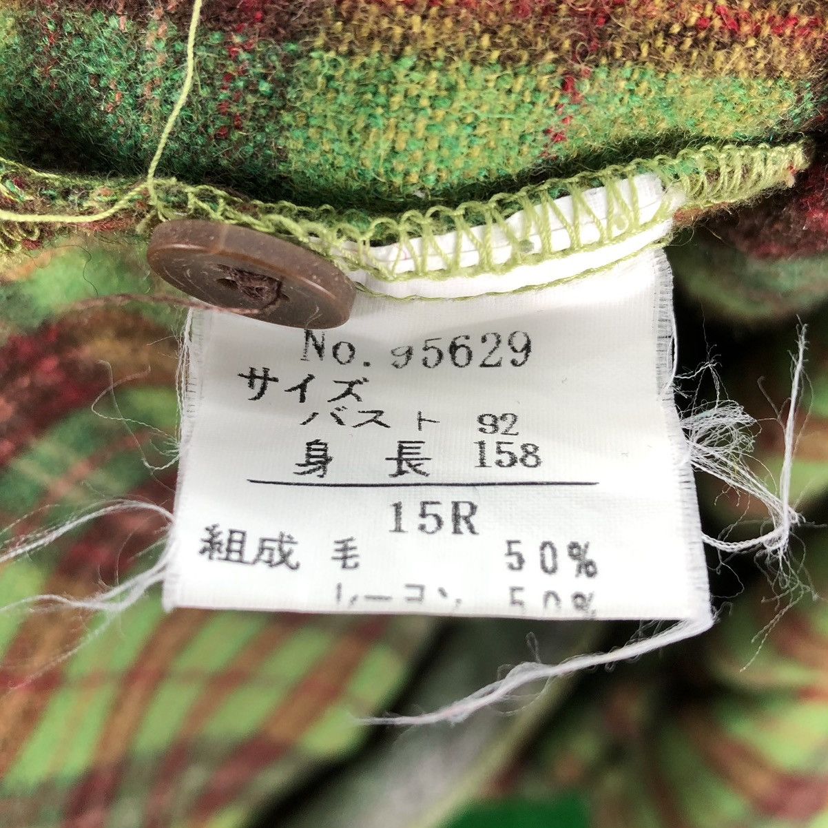 Flannel Vintage 80's Wool Flannel Tartan Check by Florrie Bell Size US M / EU 48-50 / 2 - 14 Thumbnail