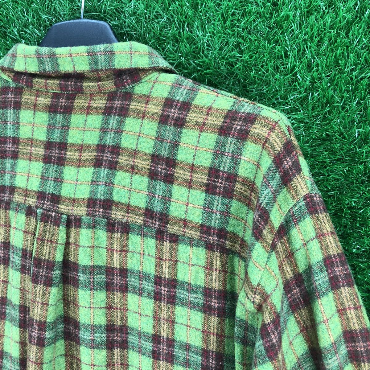 Flannel Vintage 80's Wool Flannel Tartan Check by Florrie Bell Size US M / EU 48-50 / 2 - 5 Thumbnail