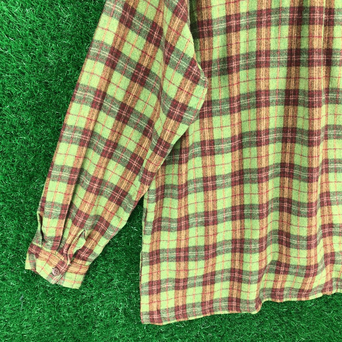 Flannel Vintage 80's Wool Flannel Tartan Check by Florrie Bell Size US M / EU 48-50 / 2 - 6 Thumbnail