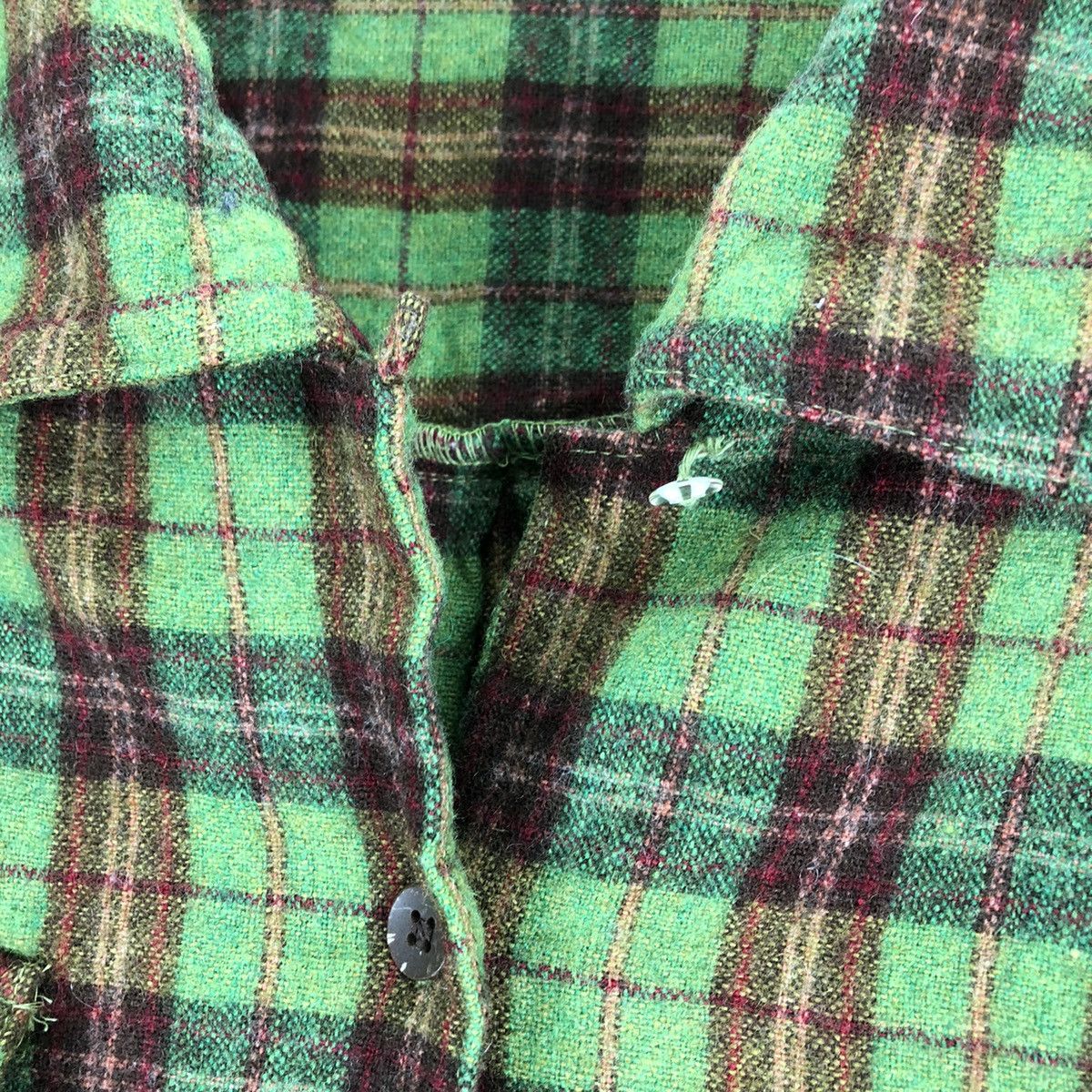 Flannel Vintage 80's Wool Flannel Tartan Check by Florrie Bell Size US M / EU 48-50 / 2 - 8 Thumbnail