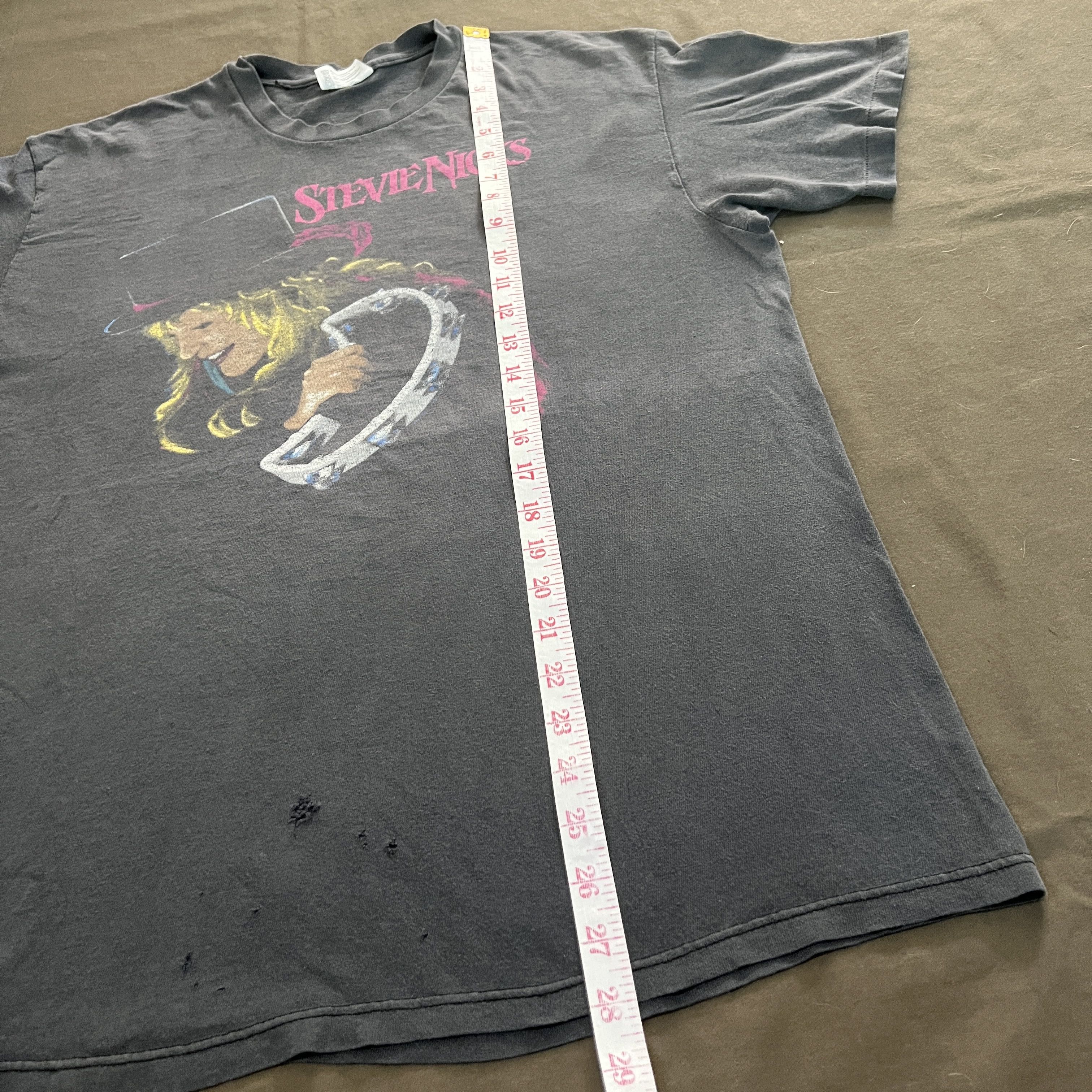 Band Tees Vintage 80s Stevie Nicks Back Fleetwood Mac Promo Tee Faded Size US XL / EU 56 / 4 - 10 Thumbnail