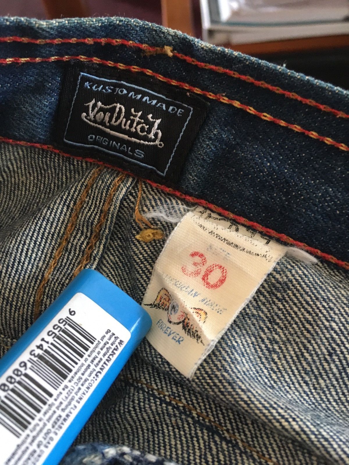 Vintage Von Dutch pinstripes Denim Size US 30 / EU 46 - 7 Thumbnail