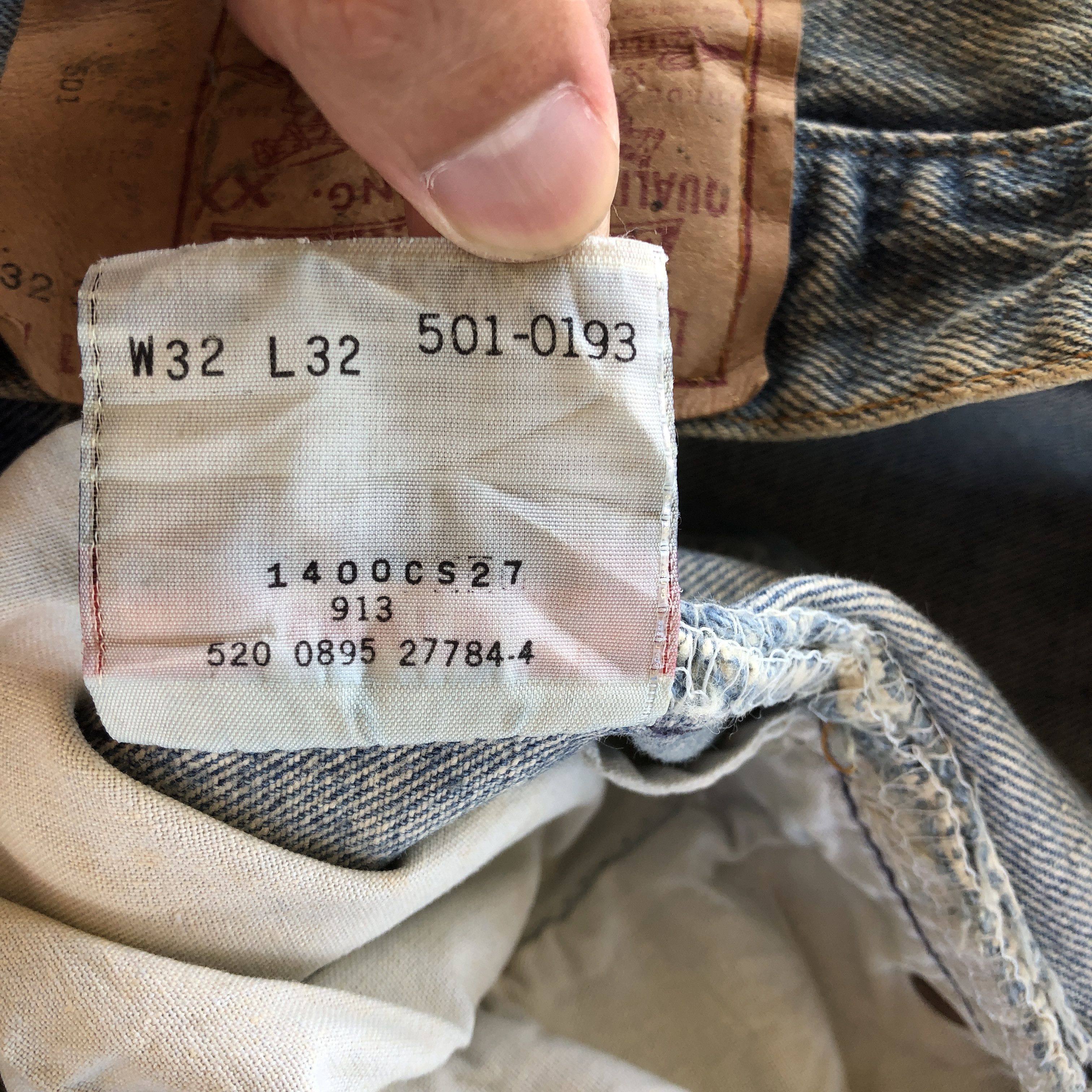 Levi's × Vintage Vintage 90s Levis 501 Sun Faded Jeans Levi's Stonewash Denim Size US 30 / EU 46 - 12 Thumbnail