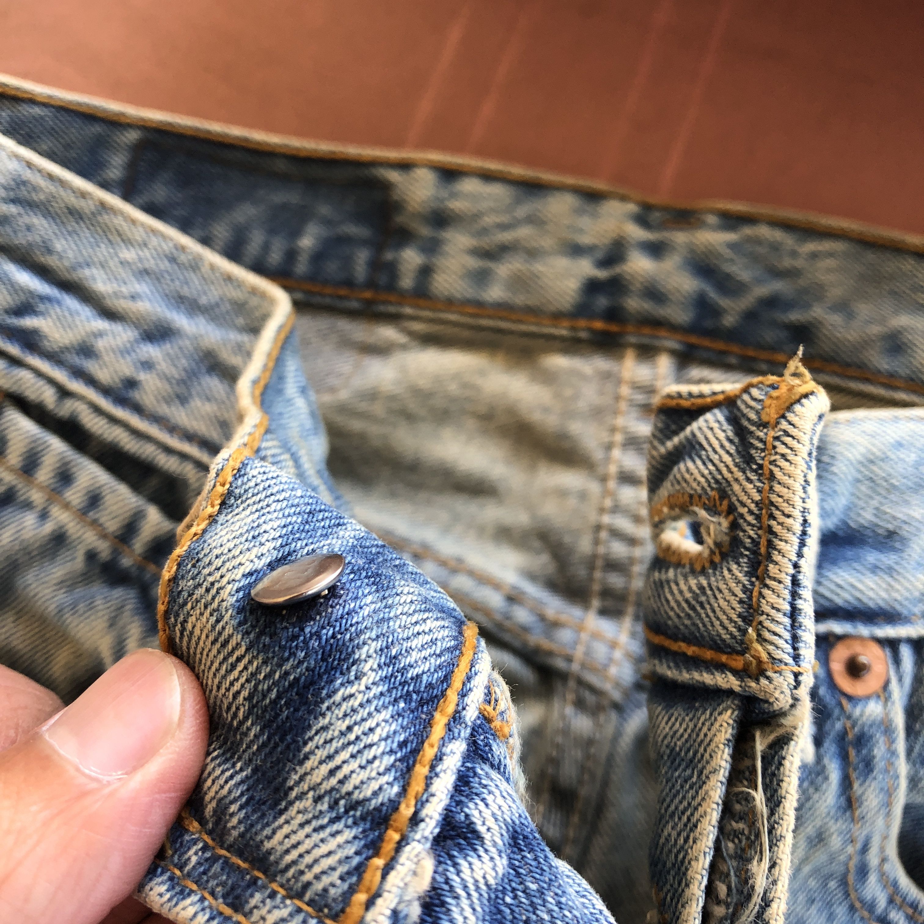Levi's × Vintage Vintage 90s Levis 501 Sun Faded Jeans Levi's Stonewash Denim Size US 30 / EU 46 - 10 Thumbnail
