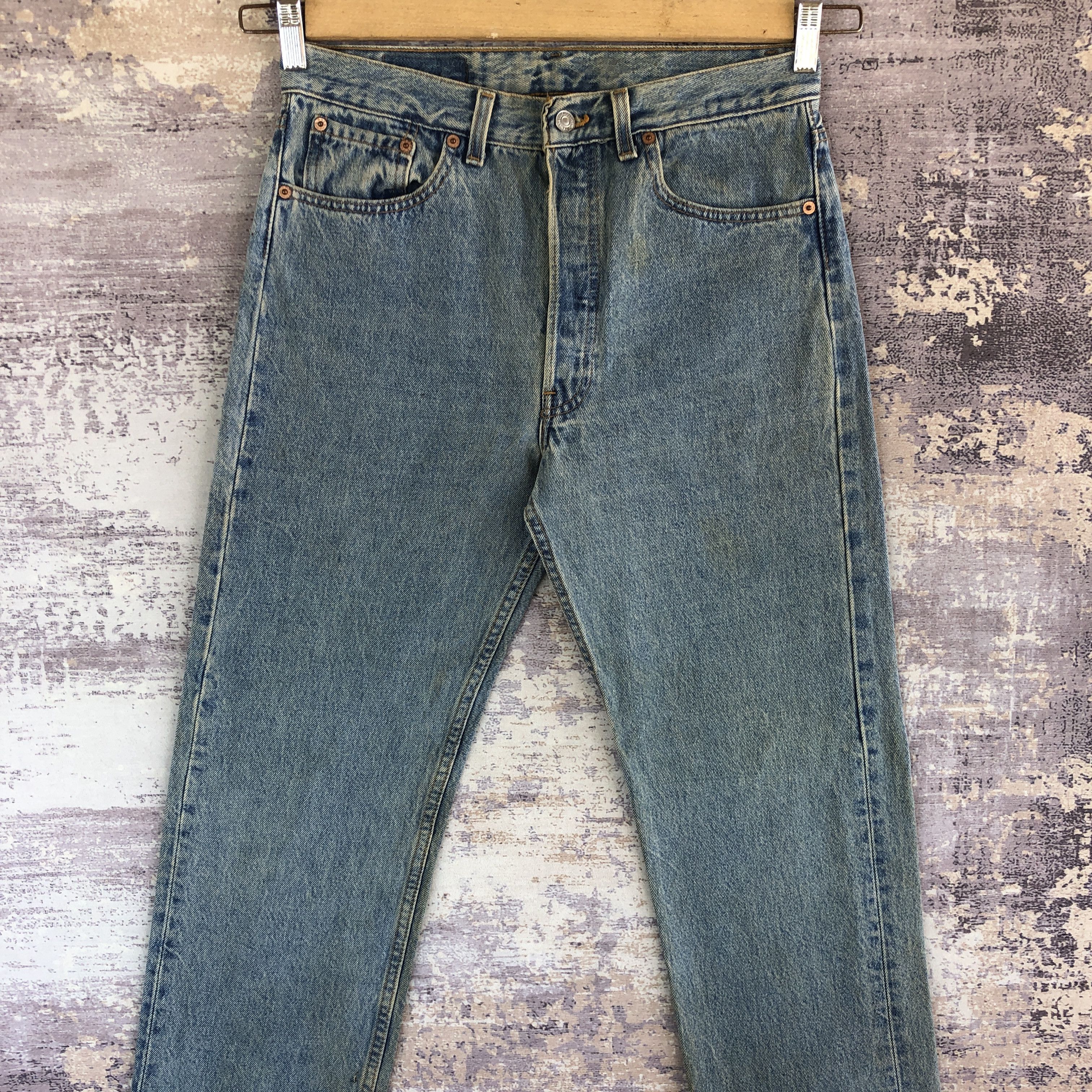 Levi's × Vintage Vintage 90s Levis 501 Sun Faded Jeans Levi's Stonewash Denim Size US 30 / EU 46 - 3 Thumbnail
