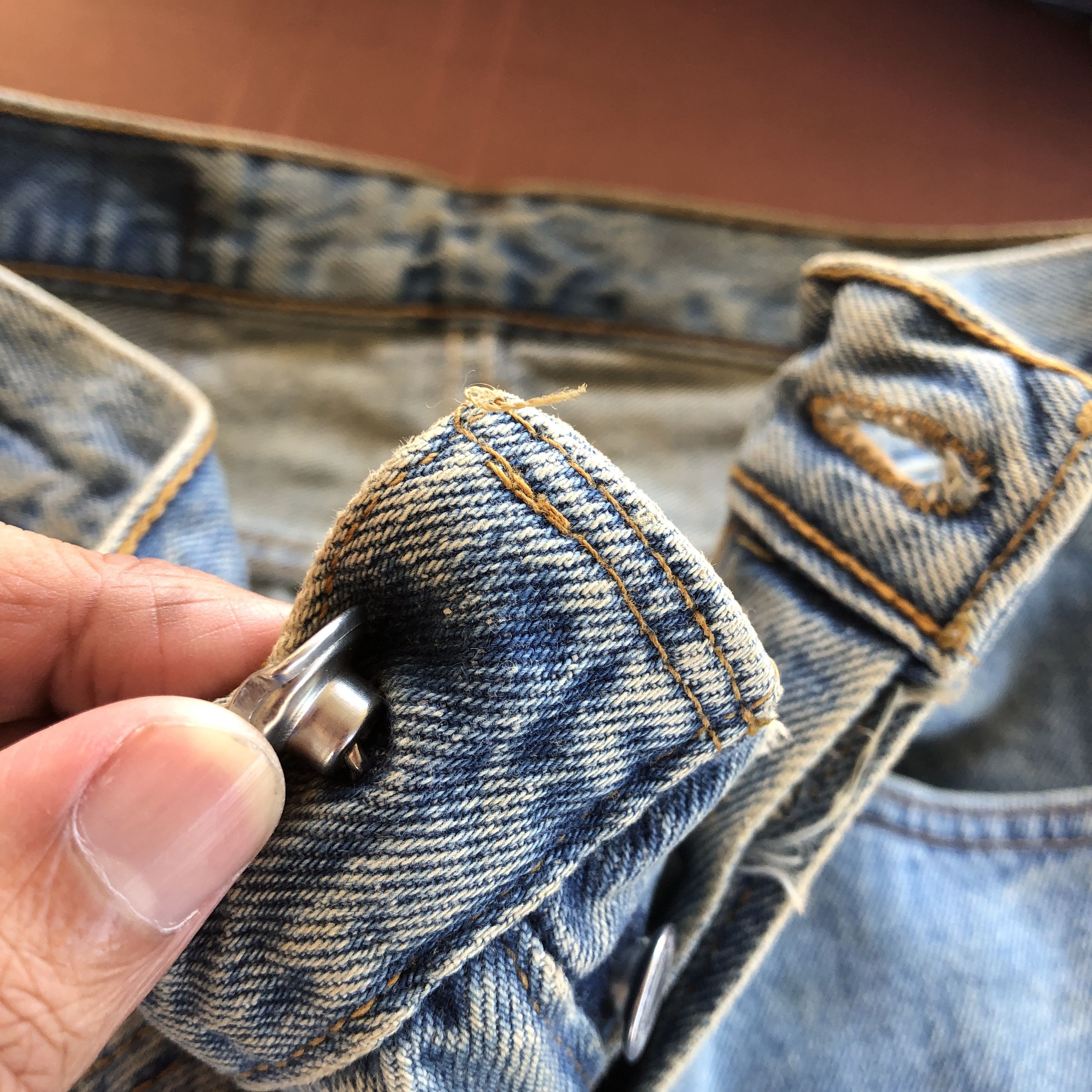 Levi's × Vintage Vintage 90s Levis 501 Sun Faded Jeans Levi's Stonewash Denim Size US 30 / EU 46 - 9 Thumbnail