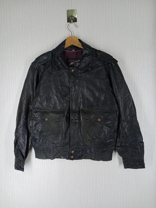 Rare Vintage 90s Feather Coat Leather Jacket