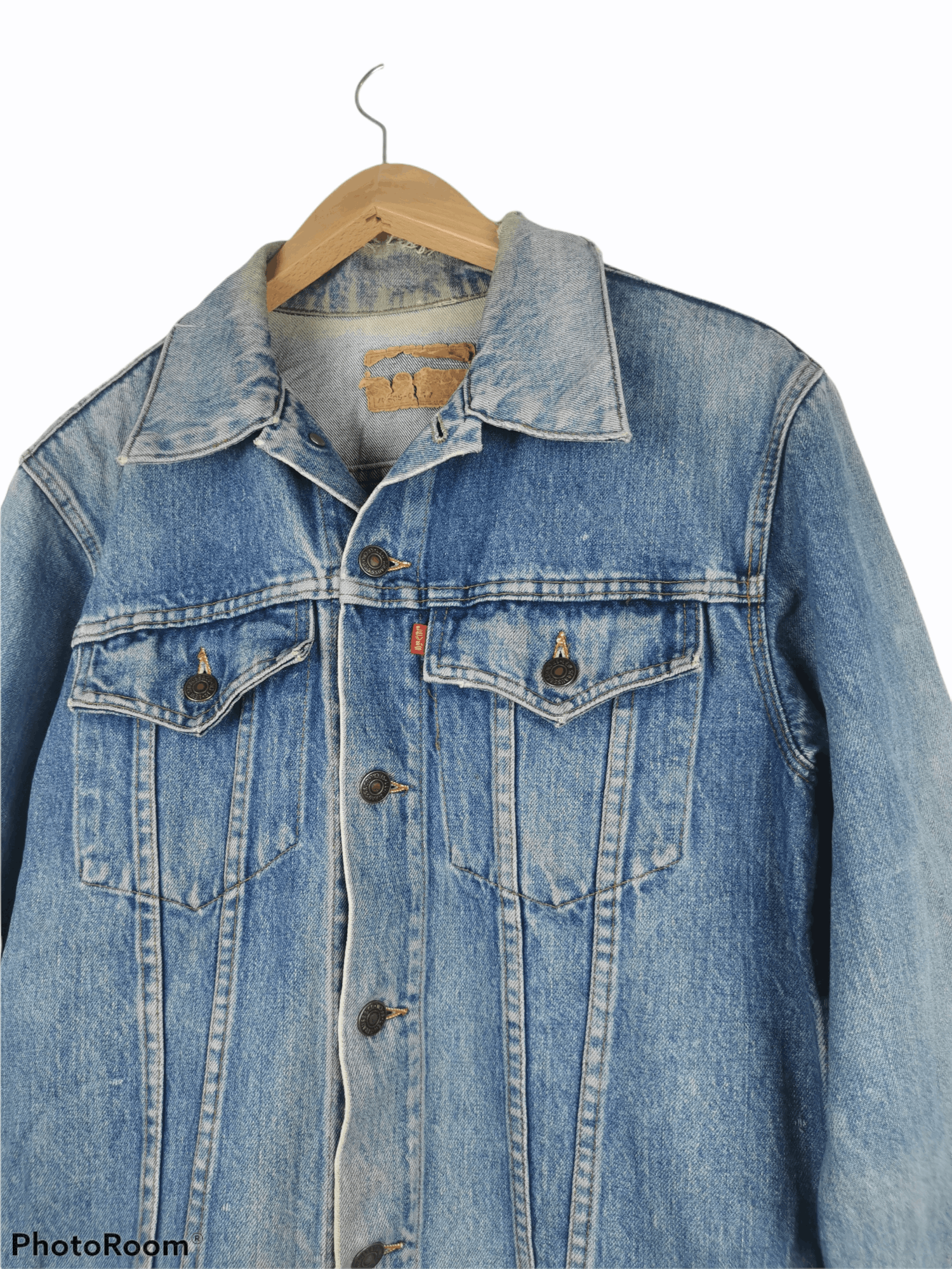 Levi's × Vintage True Vintage Levi's 505 Distressed Denim Trucker Jacket Size US M / EU 48-50 / 2 - 2 Thumbnail