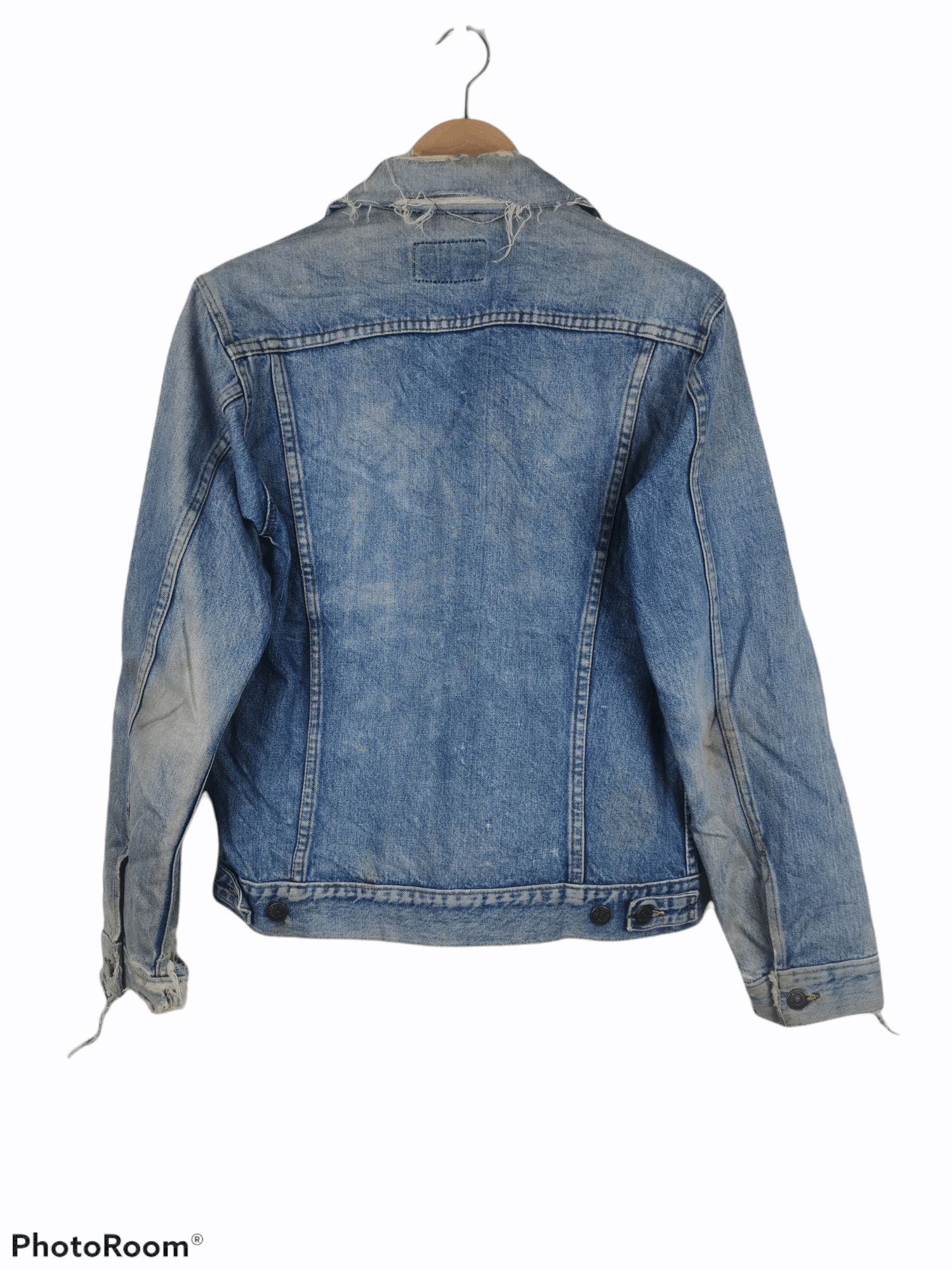 Levi's × Vintage True Vintage Levi's 505 Distressed Denim Trucker Jacket Size US M / EU 48-50 / 2 - 6 Thumbnail