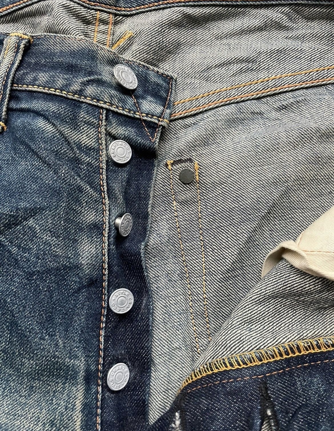 Evisu × Vintage Evisu Vintage Selvedge Aging Distressed Denim Size US 32 / EU 48 - 22 Thumbnail