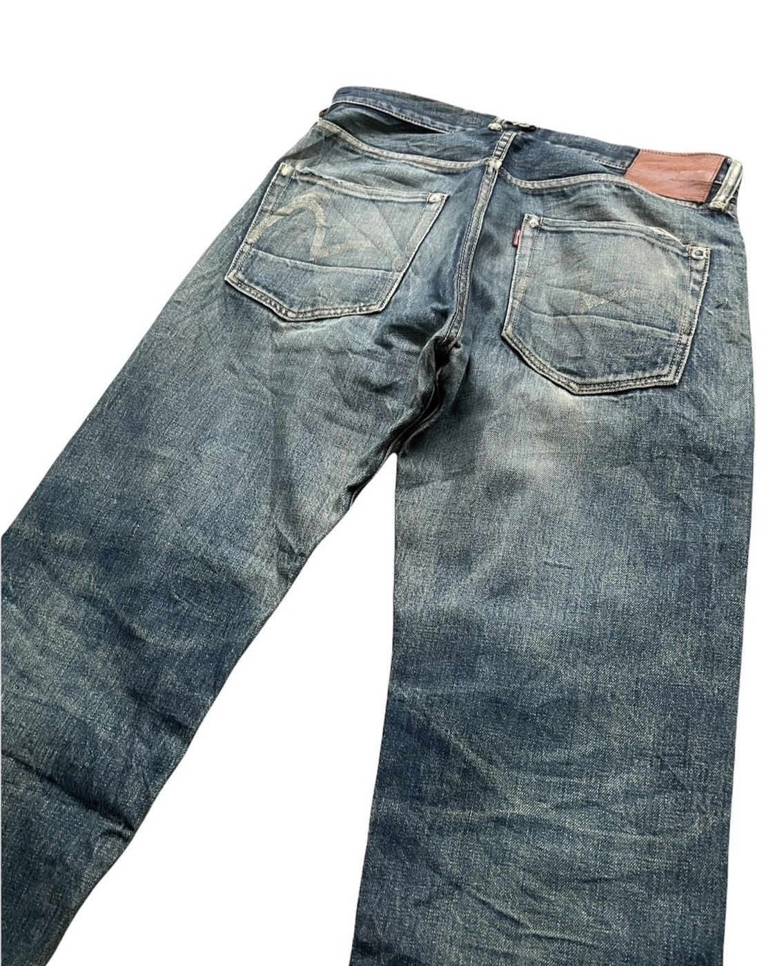 Evisu × Vintage Evisu Vintage Selvedge Aging Distressed Denim Size US 32 / EU 48 - 8 Thumbnail