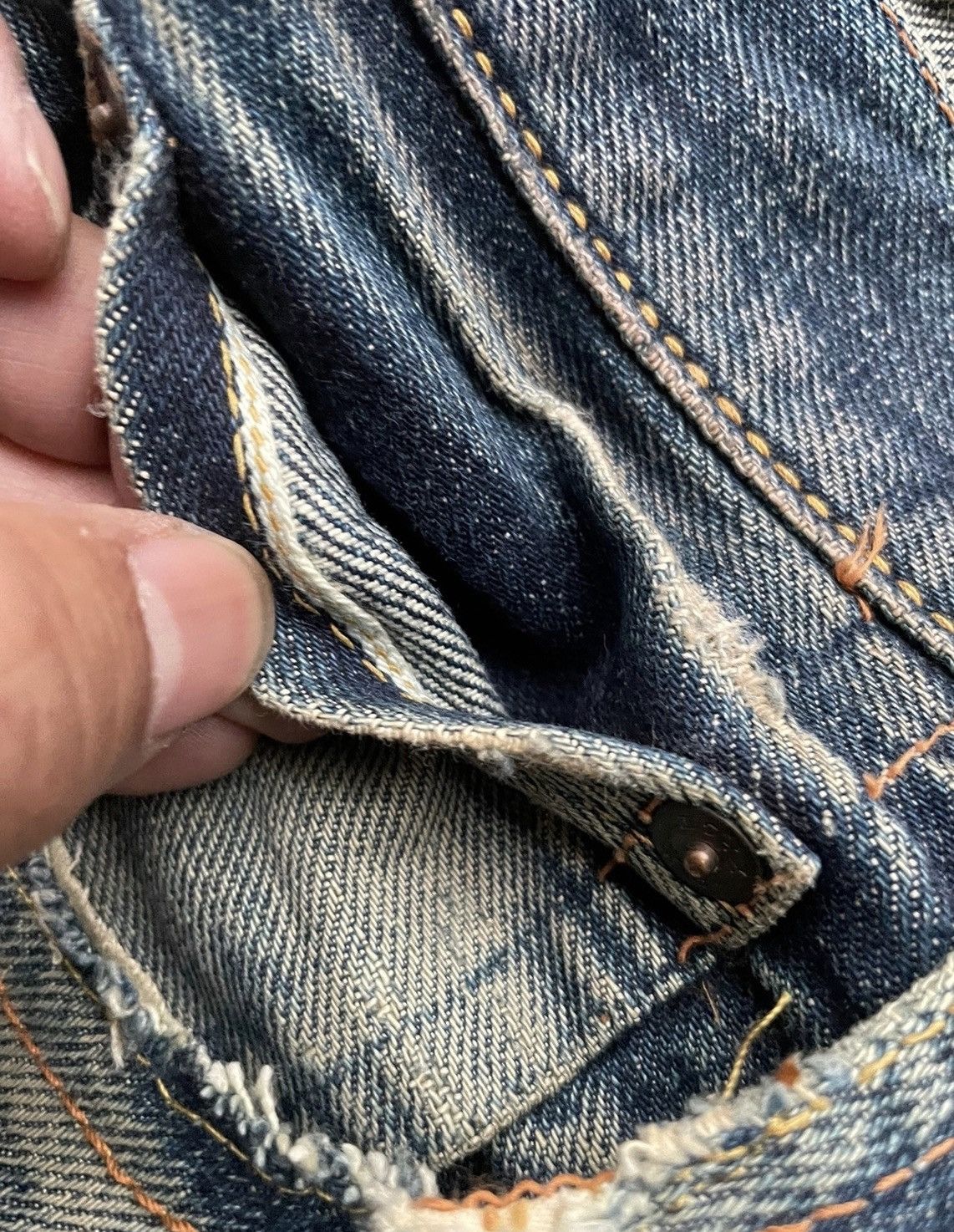 Evisu × Vintage Evisu Vintage Selvedge Aging Distressed Denim Size US 32 / EU 48 - 20 Thumbnail