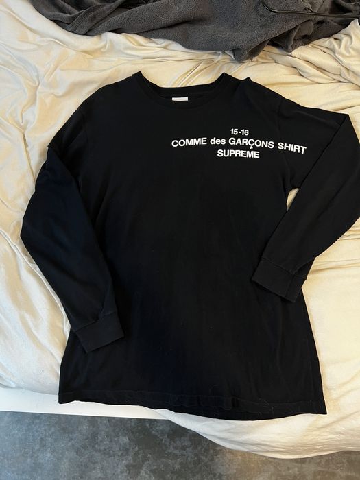 Supreme Supreme CDG Logo LS shirt 2015-16 | Grailed