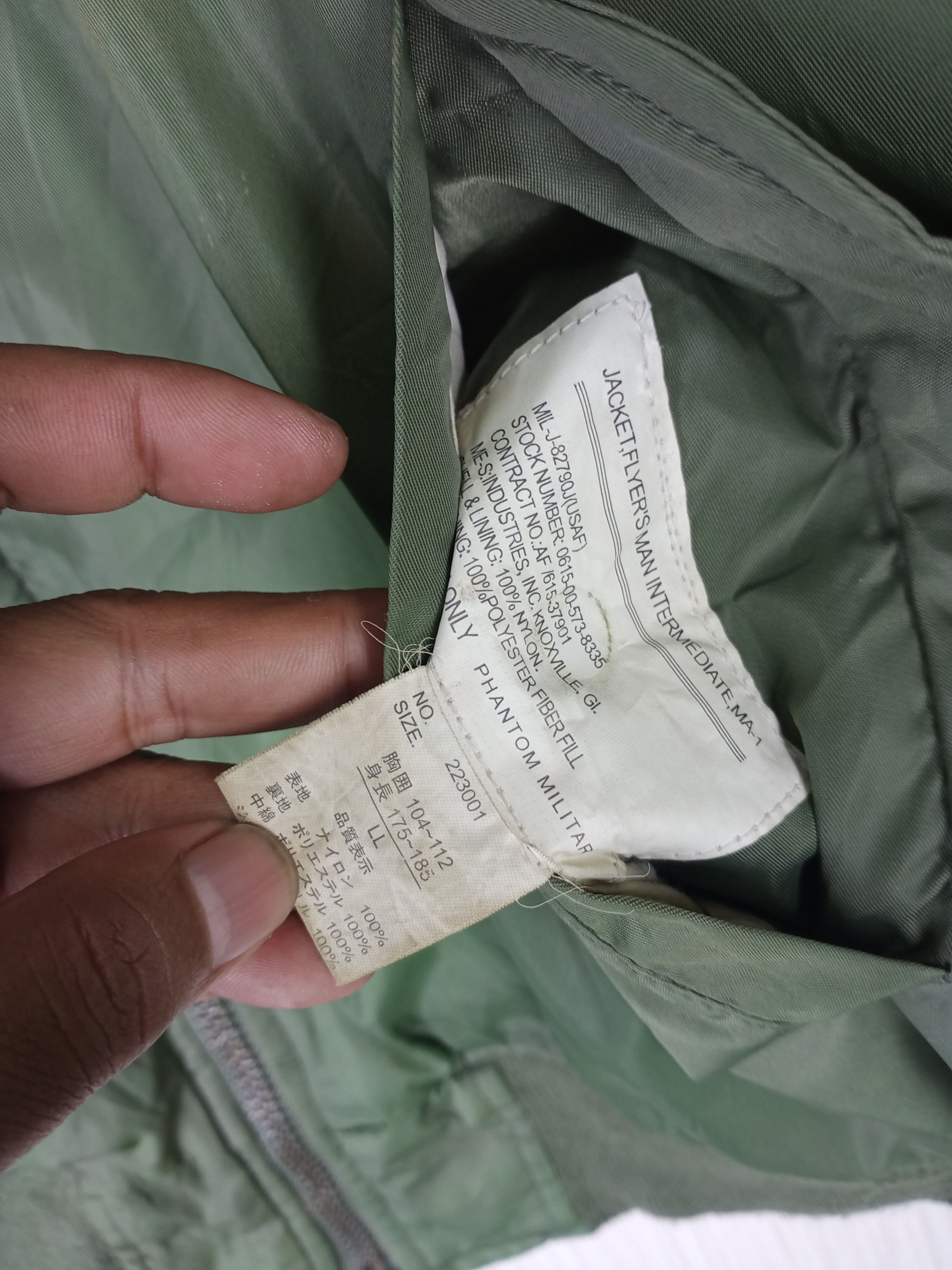 Vintage Rare Vintage MA 1 Phantom Military Flying Bomber Jacket Size US L / EU 52-54 / 3 - 5 Thumbnail