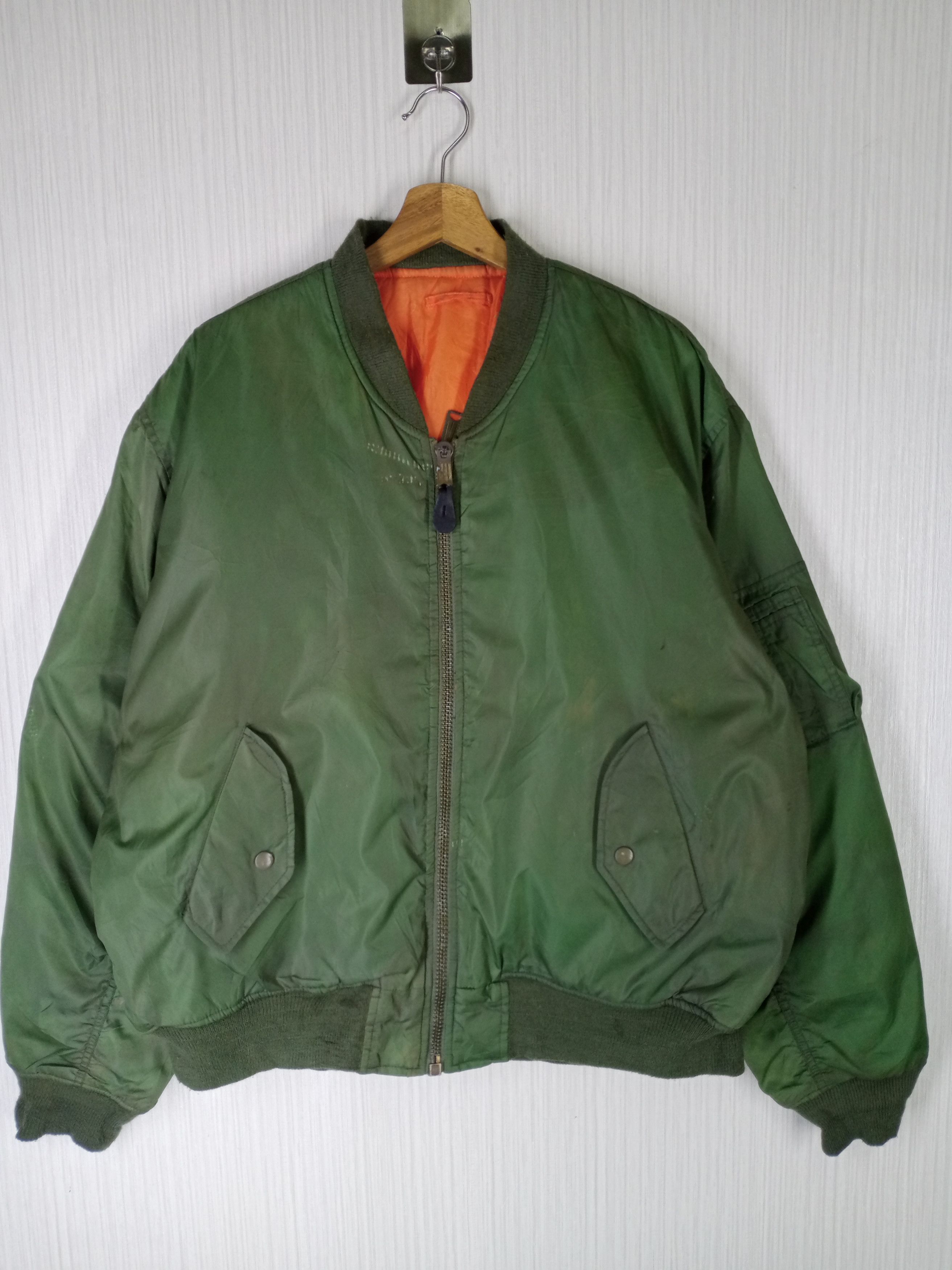 Vintage Rare Vintage MA 1 Phantom Military Flying Bomber Jacket Size US L / EU 52-54 / 3 - 1 Thumbnail