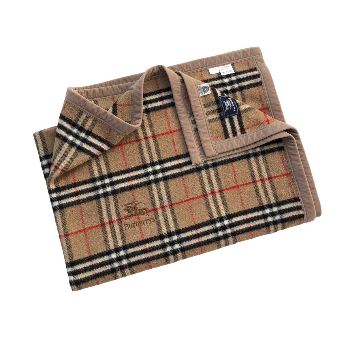 Burberry Vintage Burberrys Nova Check Blanket Sheet 100% Wool Size ONE SIZE - 2 Thumbnail