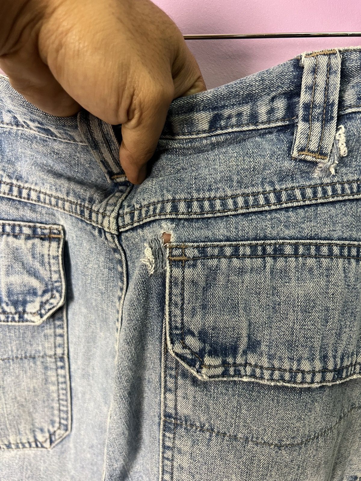 Wrangler 🔥Vintage Wrangler Denim Cargo Pants Size US 37 - 19 Thumbnail