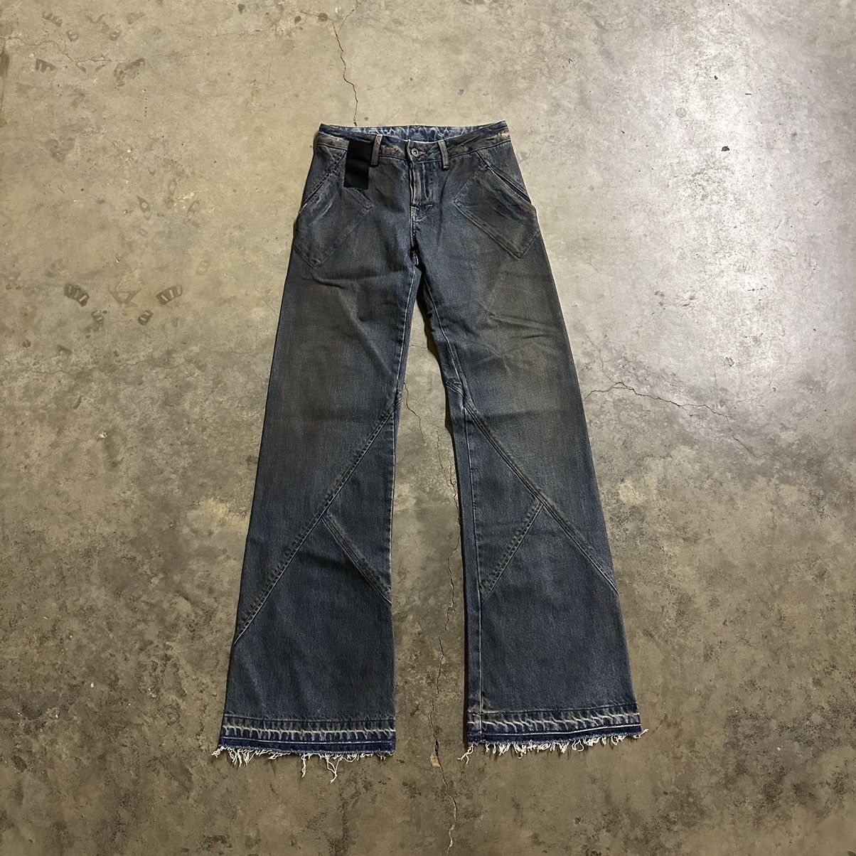 Rick Owens Rick Owens Slab Diamond Cut Flared Denim | Grailed