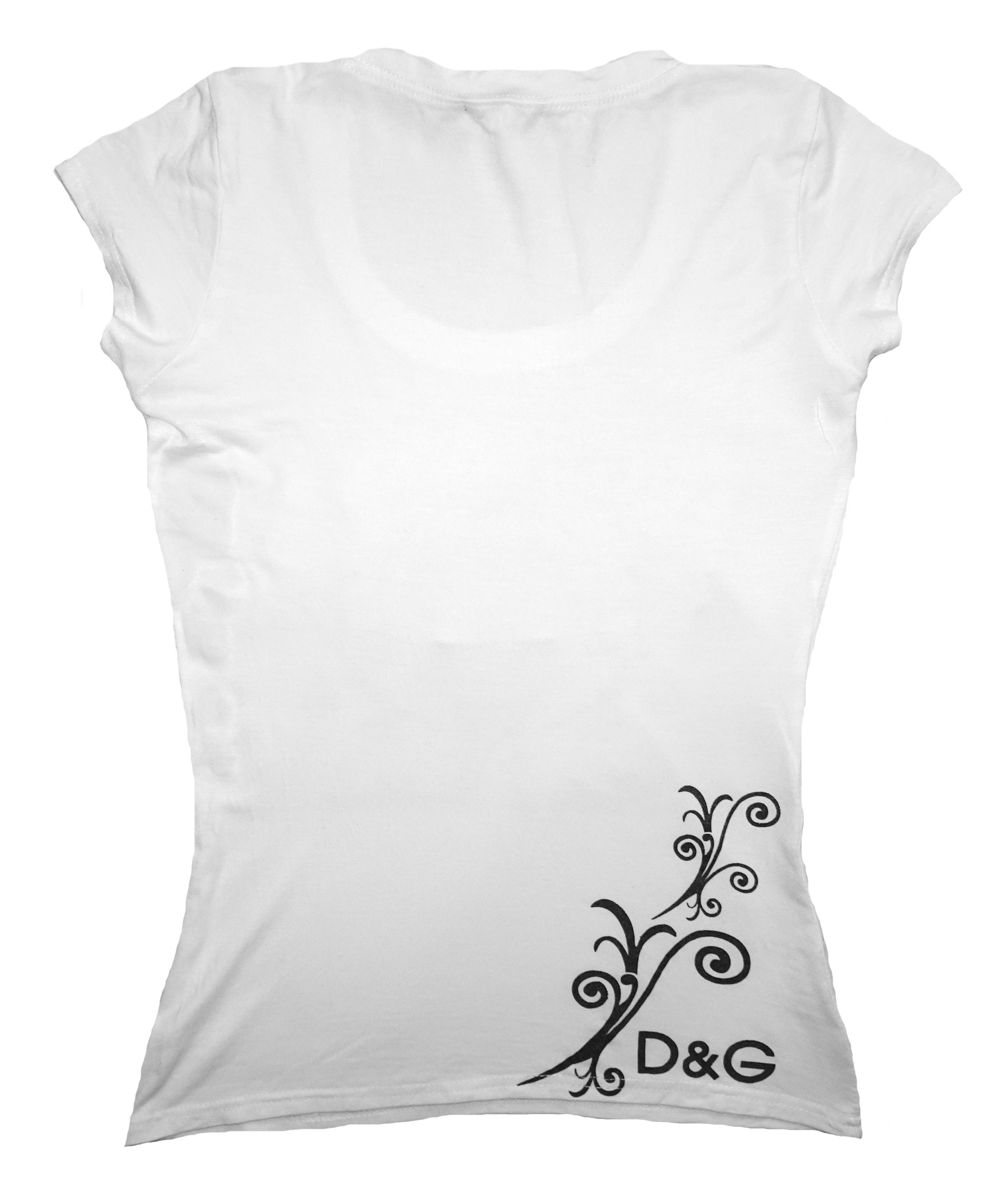Dolce & Gabbana DOLCE AND GABBANA JEANS LOGO EMBELLISHED T-SHIRT TOP Size M / US 6-8 / IT 42-44 - 2 Thumbnail