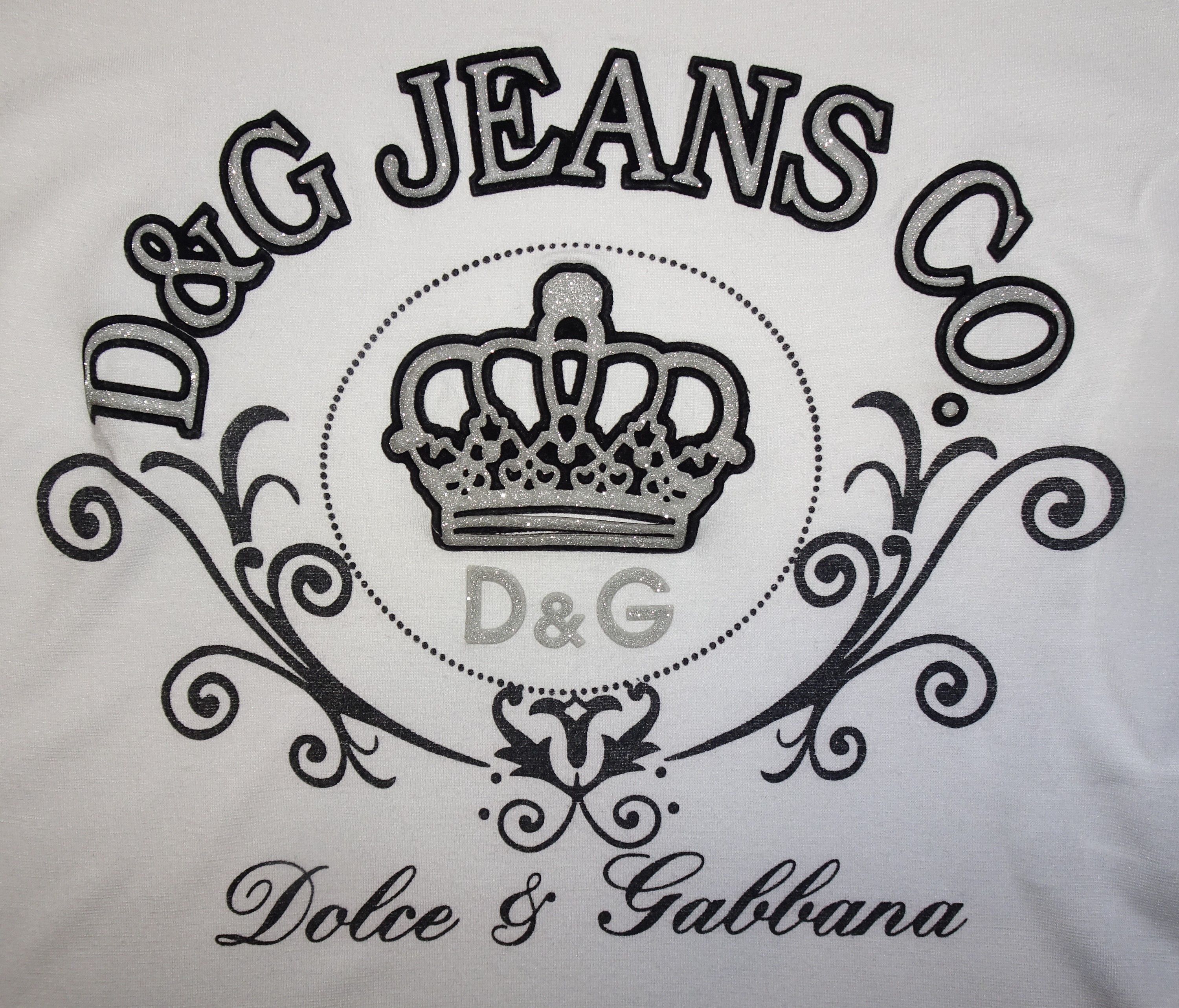 Dolce & Gabbana DOLCE AND GABBANA JEANS LOGO EMBELLISHED T-SHIRT TOP Size M / US 6-8 / IT 42-44 - 3 Thumbnail