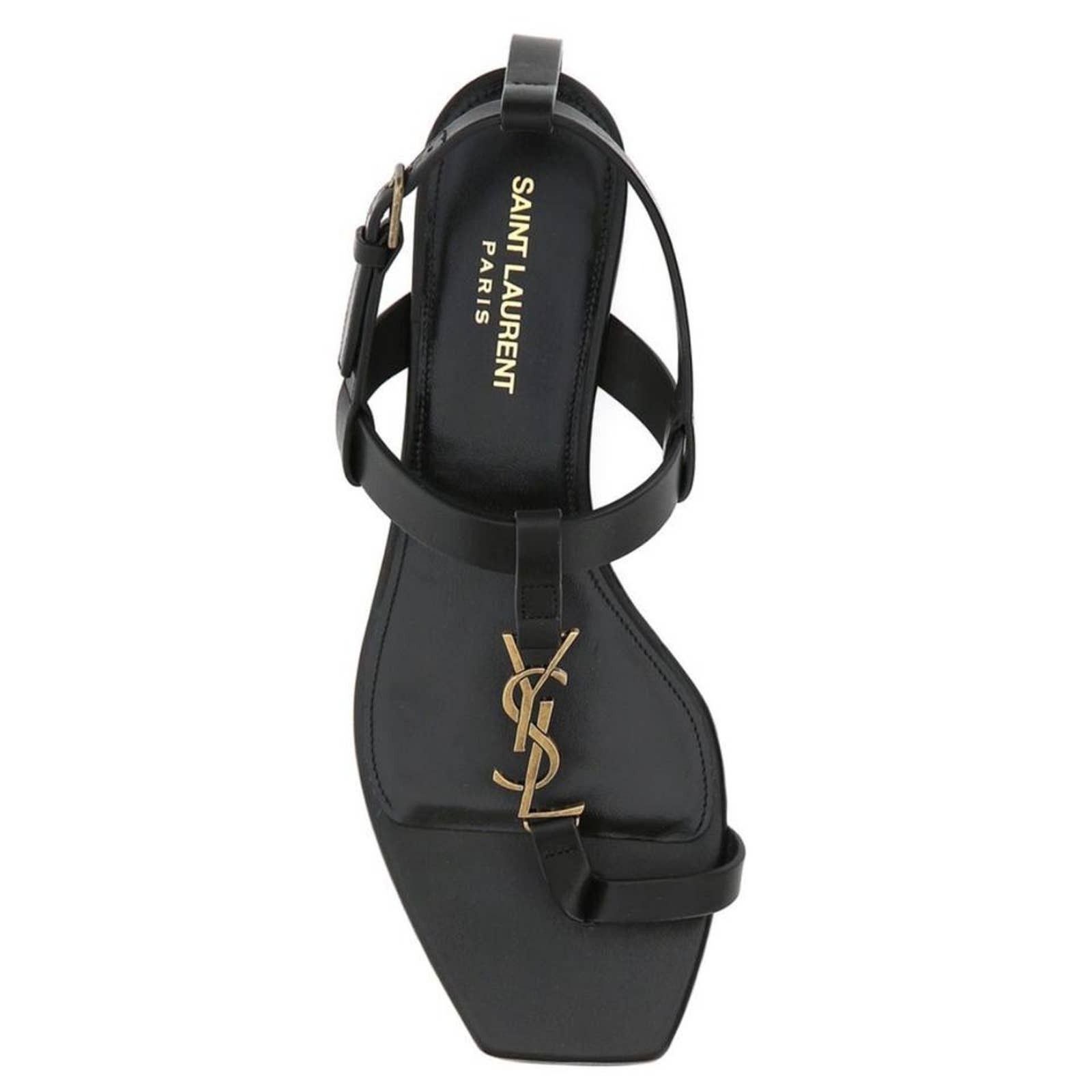 Cassandra YSL monogram logo leather sandals Cassandra
