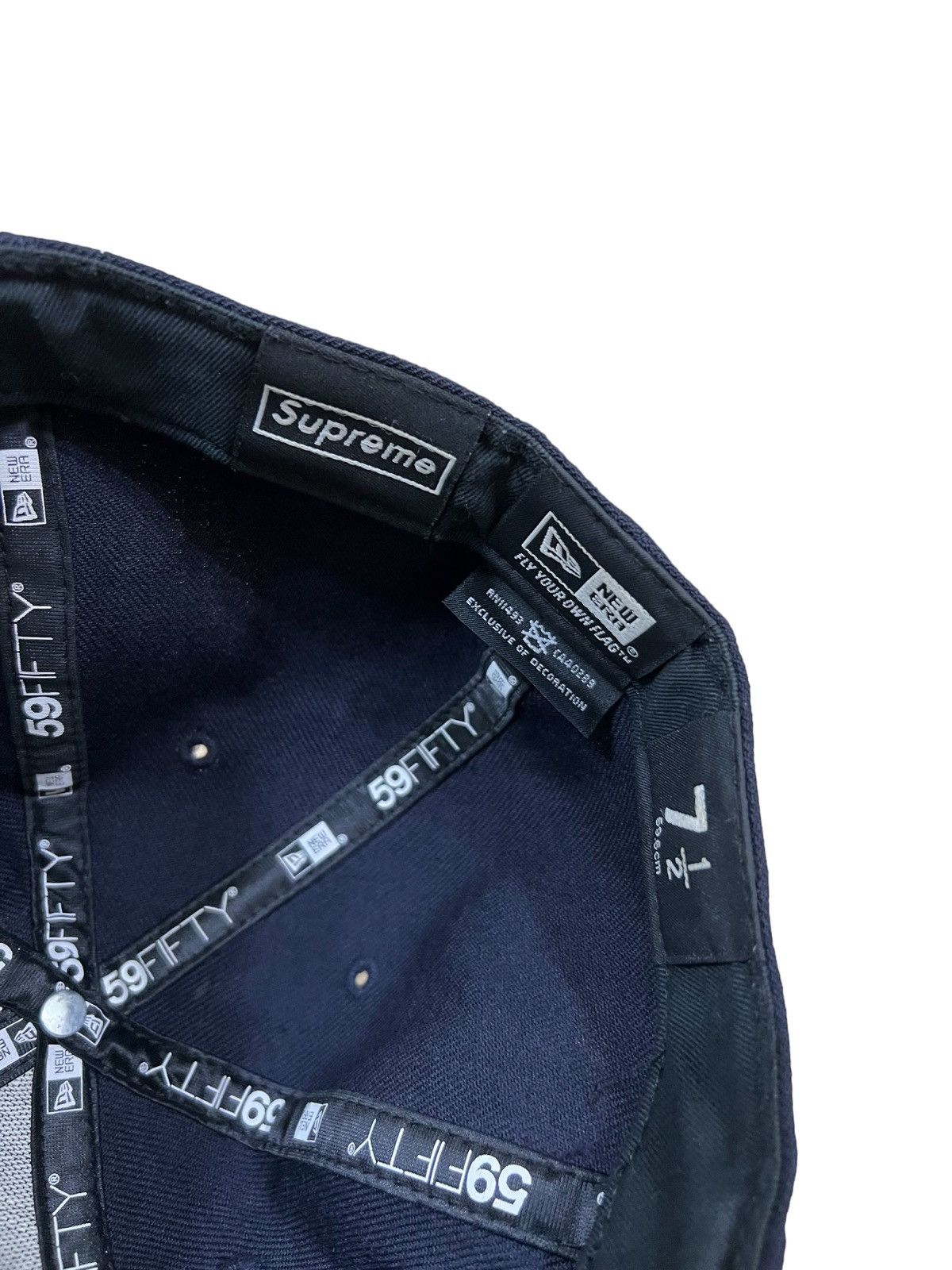 New Era × Supreme AW12 Supreme New Era Letterman Zebra Striped Fitted Wool Cap Size ONE SIZE - 7 Thumbnail