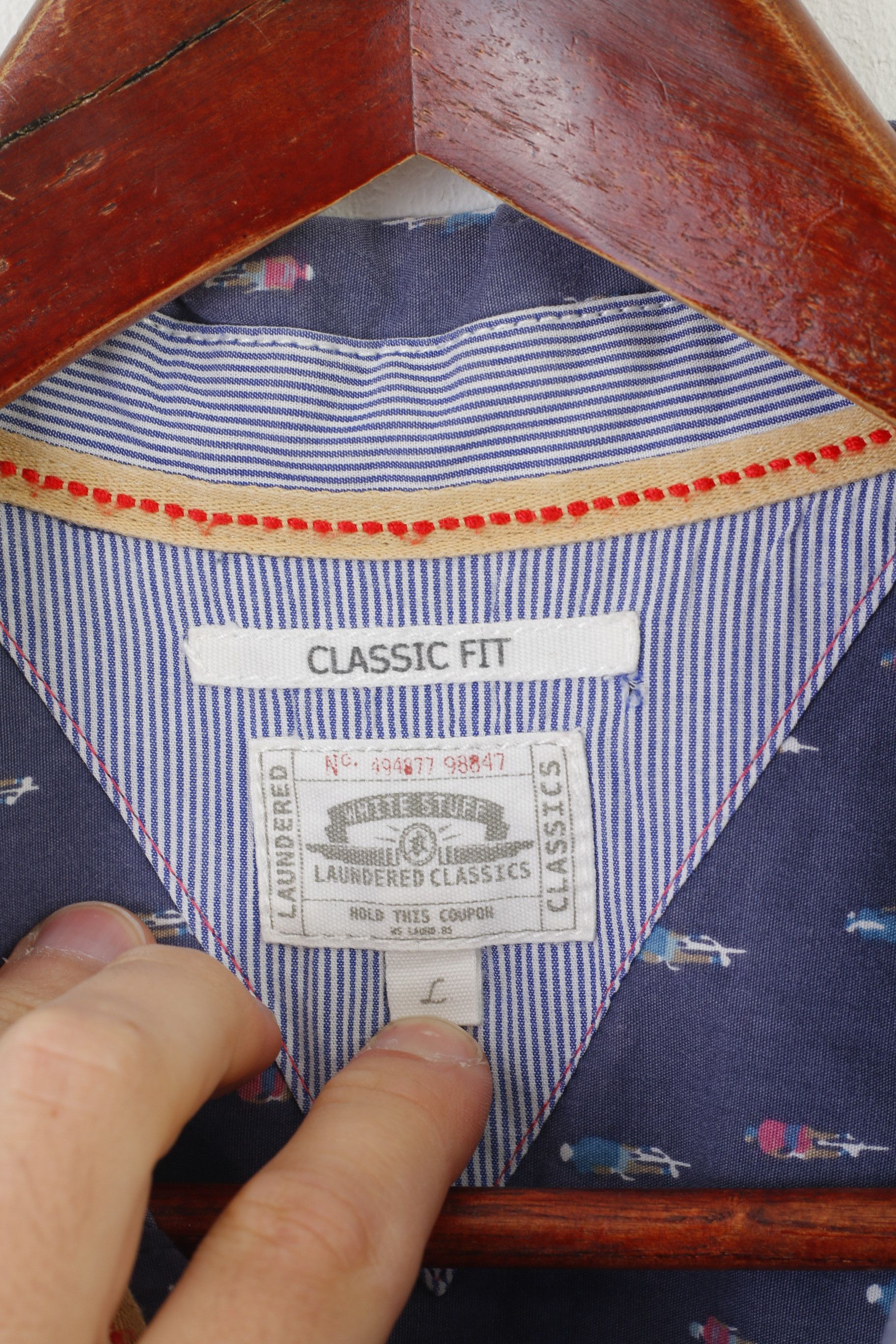 Vintage White Stuff Men L Casual Shirt Navy Bike Pattern 7901 Size US L / EU 52-54 / 3 - 4 Thumbnail