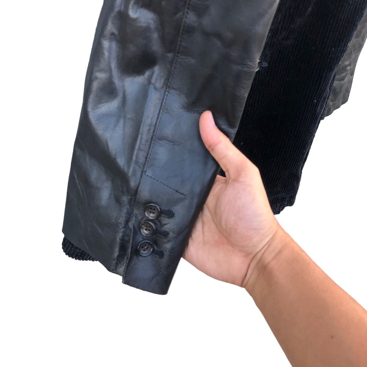 Comme des Garcons Vintage AD1995 sleeve leather Coat Size US M / EU 48-50 / 2 - 7 Thumbnail