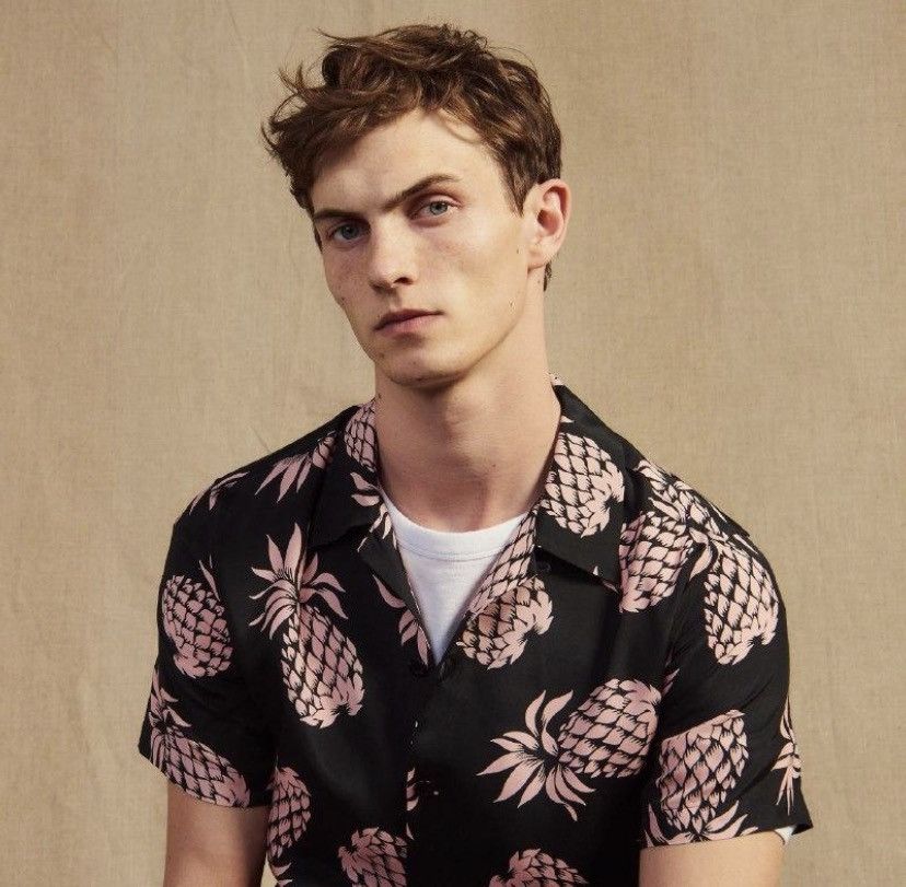 Sandro Sandro Paris Pineapple Hawaiian Viscose Camp Collar Shirt f1 Size US S / EU 44-46 / 1 - 1 Thumbnail