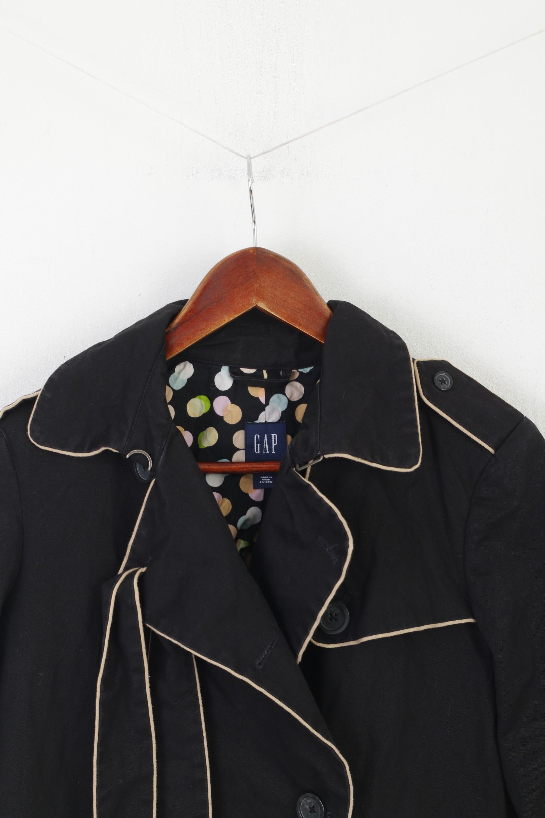 Gap Gap Women S Coat Black Casual Design 7908 Size S / US 4 / IT 40 - 3 Thumbnail