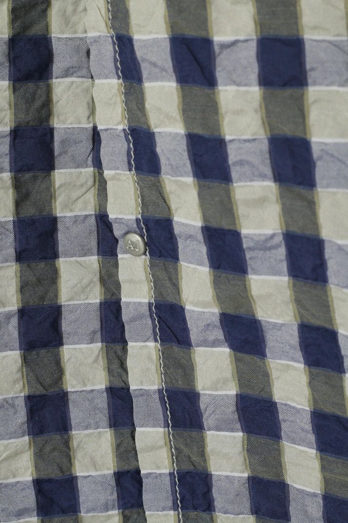 Armani Armani Jeans Men XL (L) Casual Shirt Navy Check Cotton 1195 Size US L / EU 52-54 / 3 - 5 Thumbnail