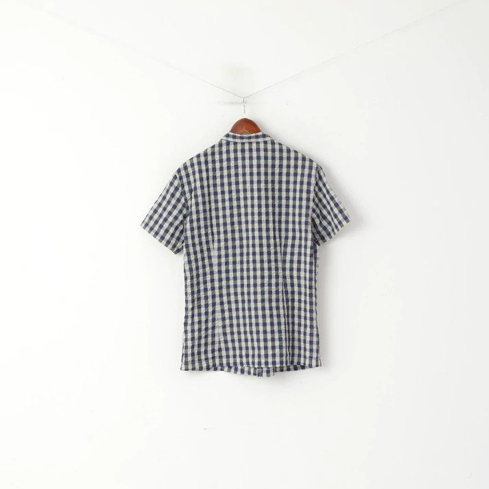 Armani Armani Jeans Men XL (L) Casual Shirt Navy Check Cotton 1195 Size US L / EU 52-54 / 3 - 7 Thumbnail
