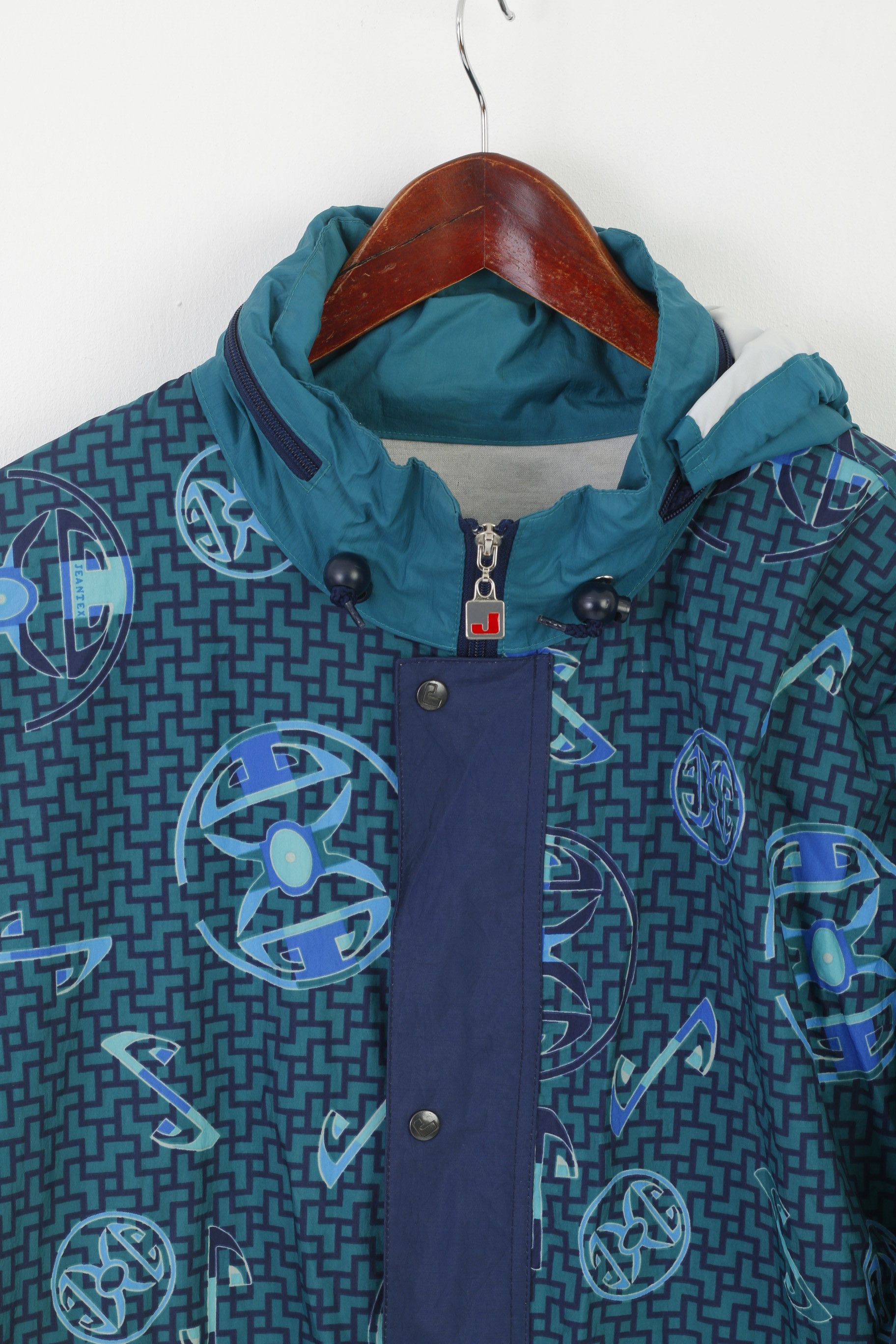 Vintage Jeantex Men 54/56 XL Jacket Green Nylon Waterproof 8346 Size US XL / EU 56 / 4 - 3 Thumbnail
