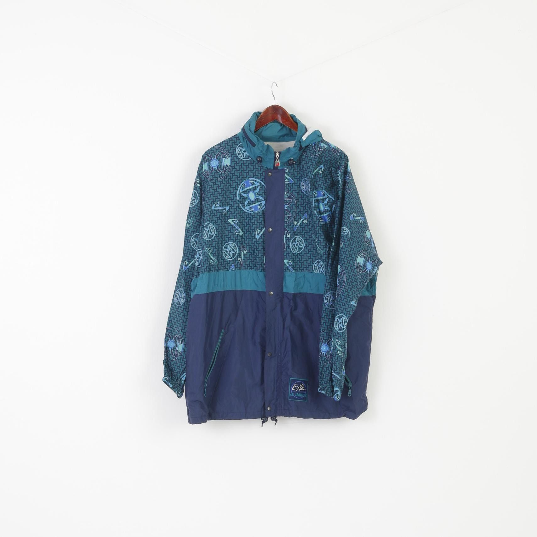Vintage Jeantex Men 54/56 XL Jacket Green Nylon Waterproof 8346 Size US XL / EU 56 / 4 - 2 Thumbnail